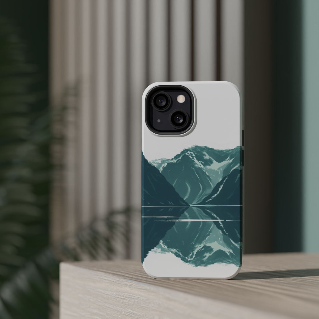 iPhone Sage And Ivory Fjord Reflection Slim Everyday Designer Case · iPhone Case