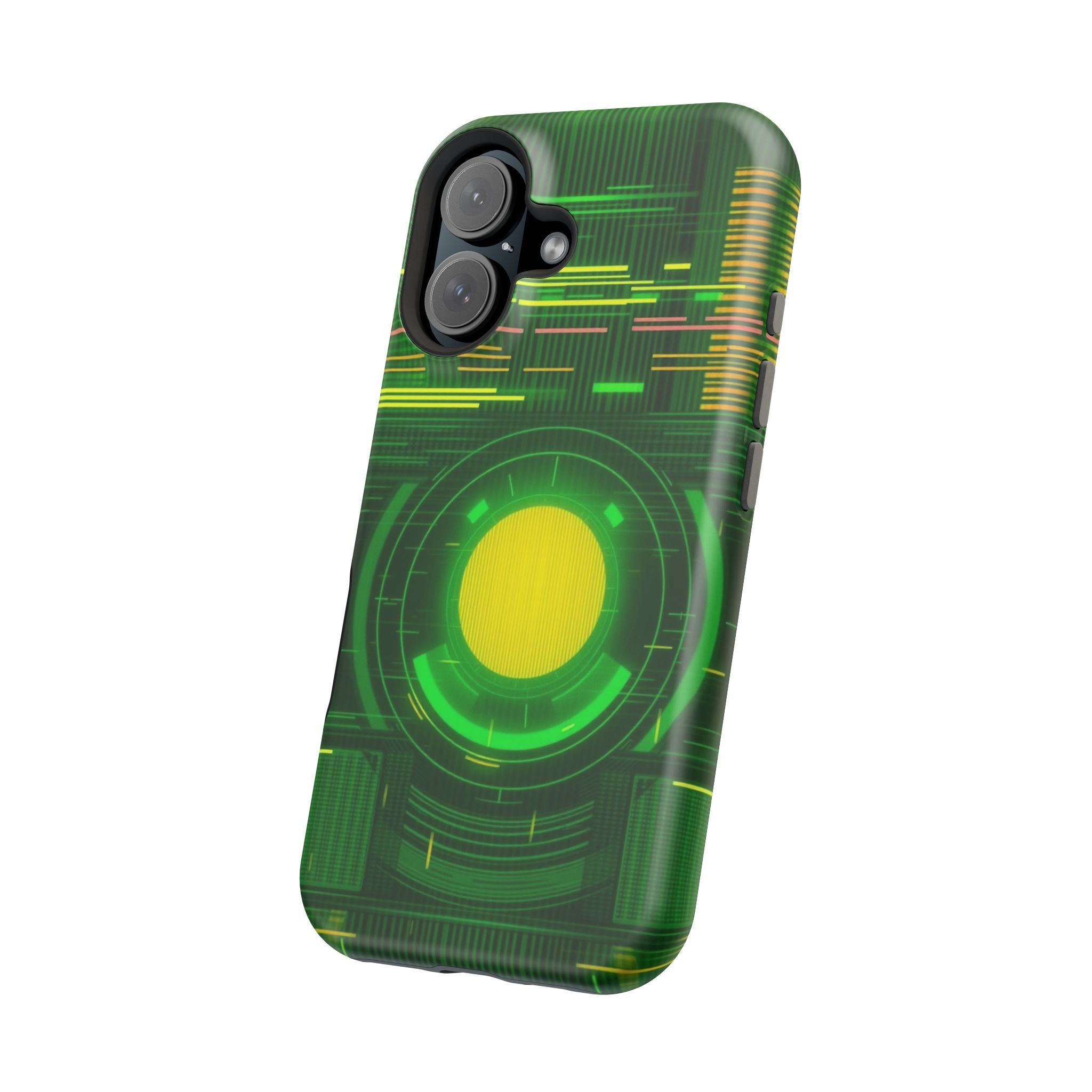 iPhone Emerald Green And Gold VHS Static Slim Everyday Designer Case · iPhone Ca