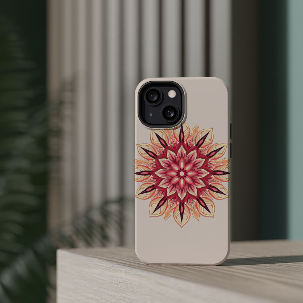 iPhone Floral Mandala Pixel Art -Bit Slim Everyday Designer Case · iPhone Case