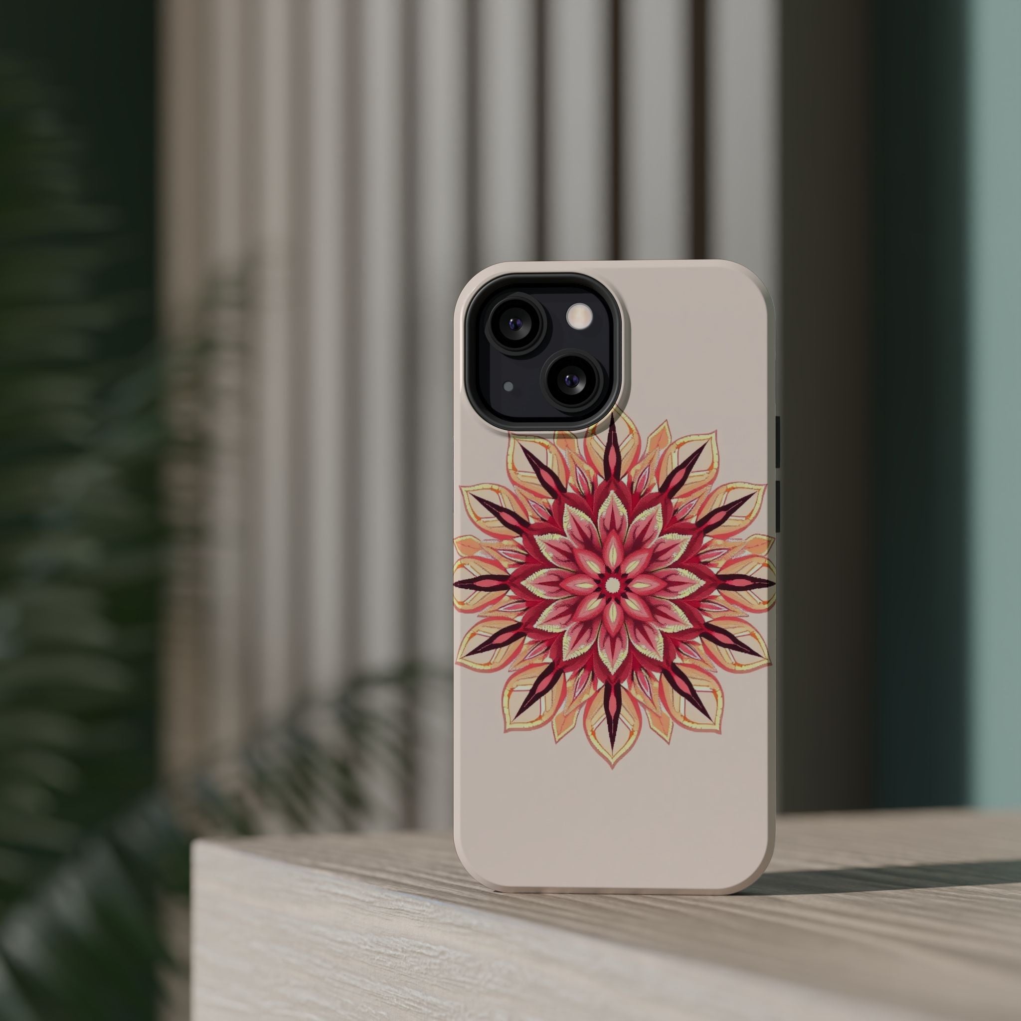 iPhone Floral Mandala Pixel Art -Bit Slim Everyday Designer Case · iPhone Case