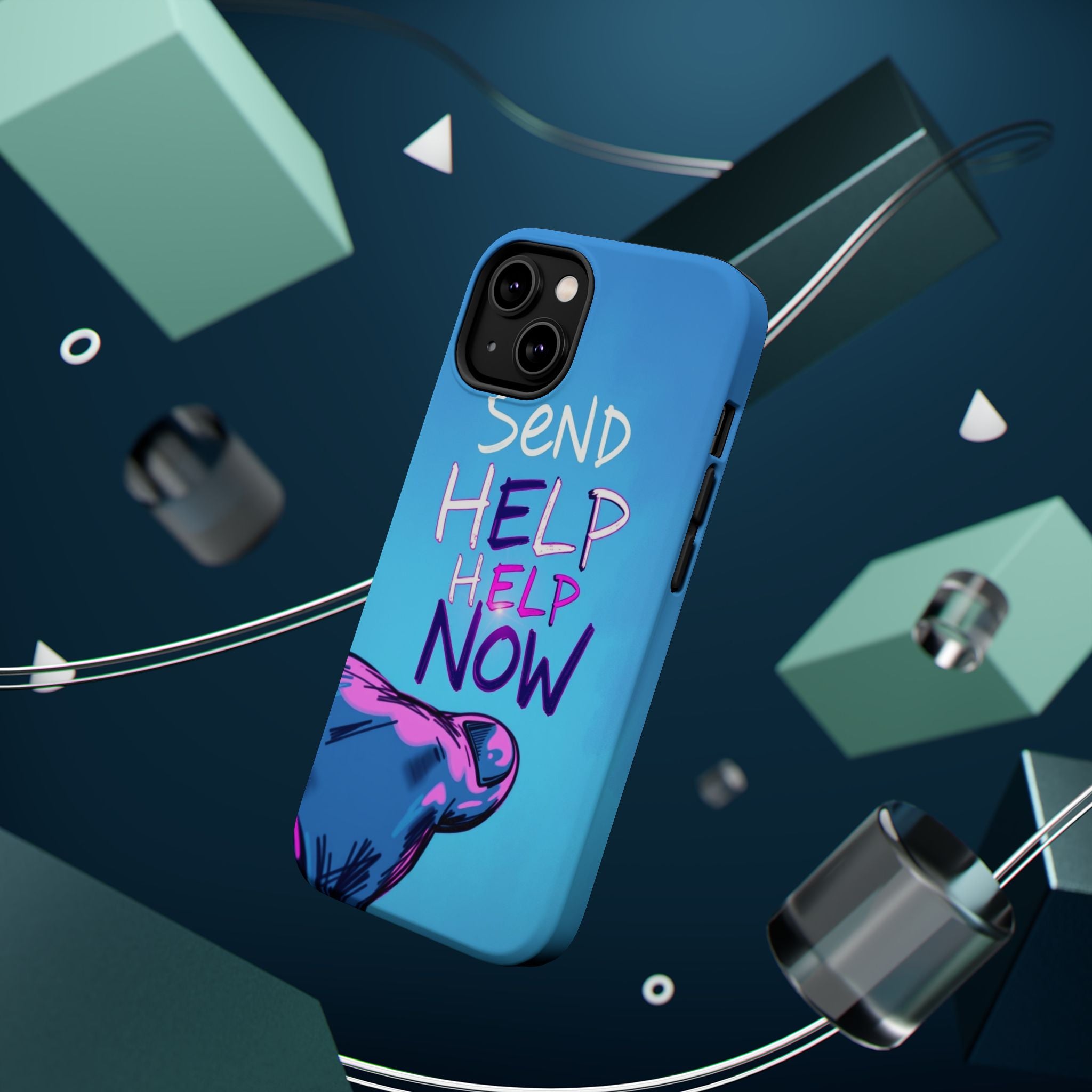 iPhone Radiant Send Help Now Design Slim Everyday Designer Case · iPhone Case