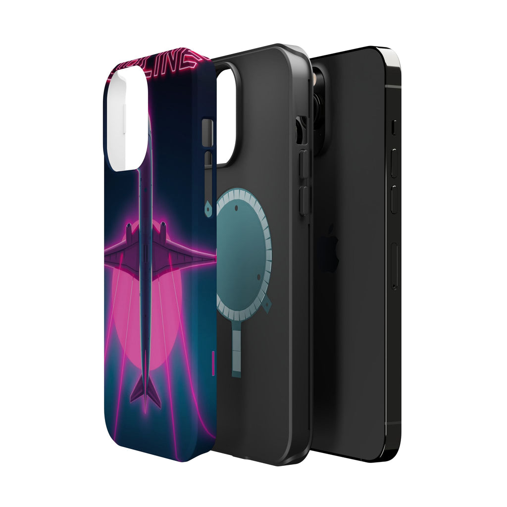 iPhone Cyan And Magenta Retro Airline Poster Slim Everyday Designer Case · iPhon