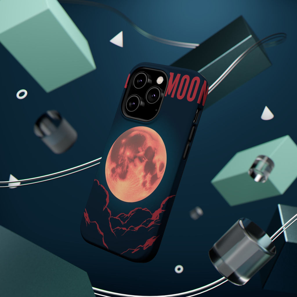iPhone Blood Moon Rise Vintage Retro Poster Slim Everyday Designer Case · iPhone
