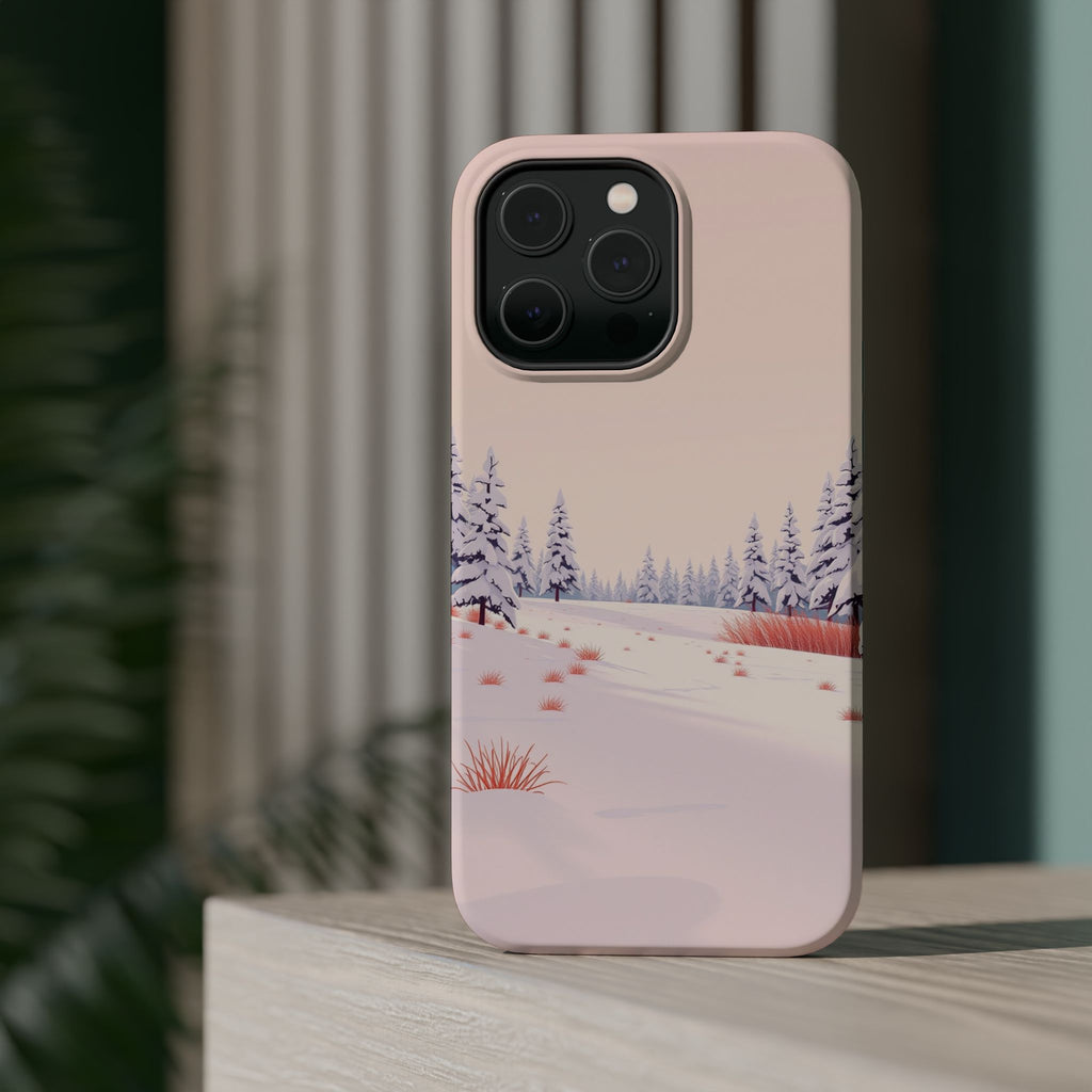 iPhone Snow Field Vintage Retro Poster Slim Everyday Designer Case · iPhone Case