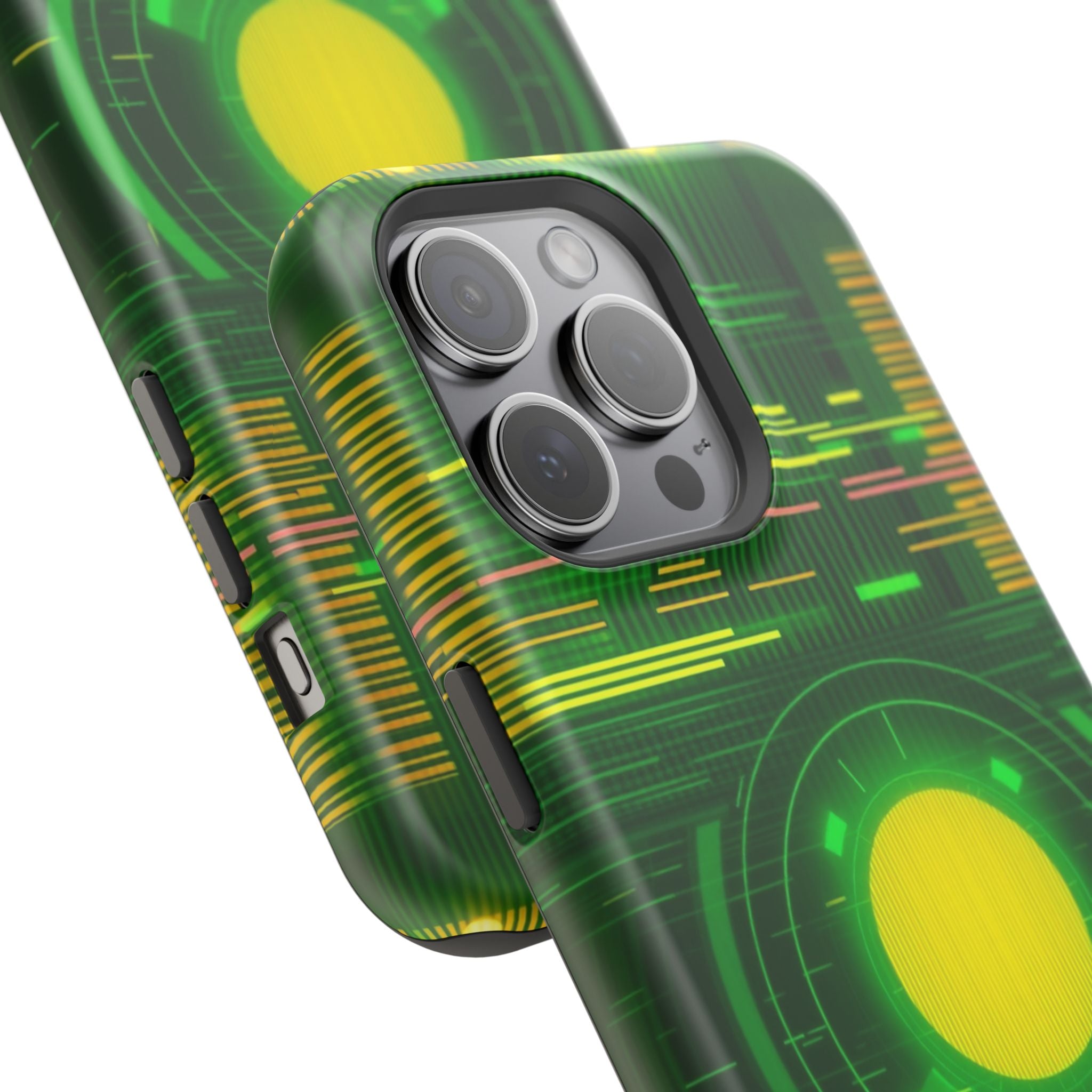 iPhone Emerald Green And Gold VHS Static Slim Everyday Designer Case · iPhone Ca