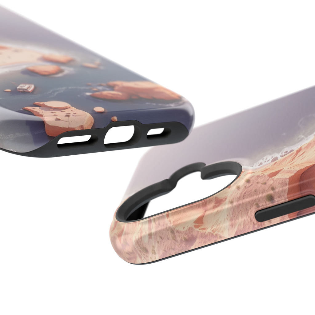 iPhone Rose Pink And Cream Shoreline Aerial Soft iPhone 17 Finish · iPhone Case