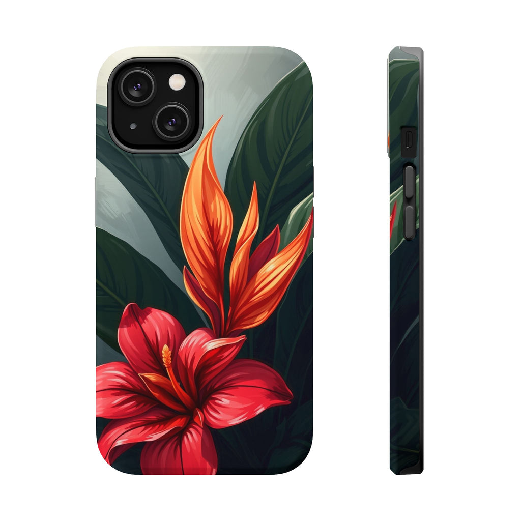 iPhone Black And Crimson Tropical Bloom Slim Everyday iPhone Designer · iPhone C