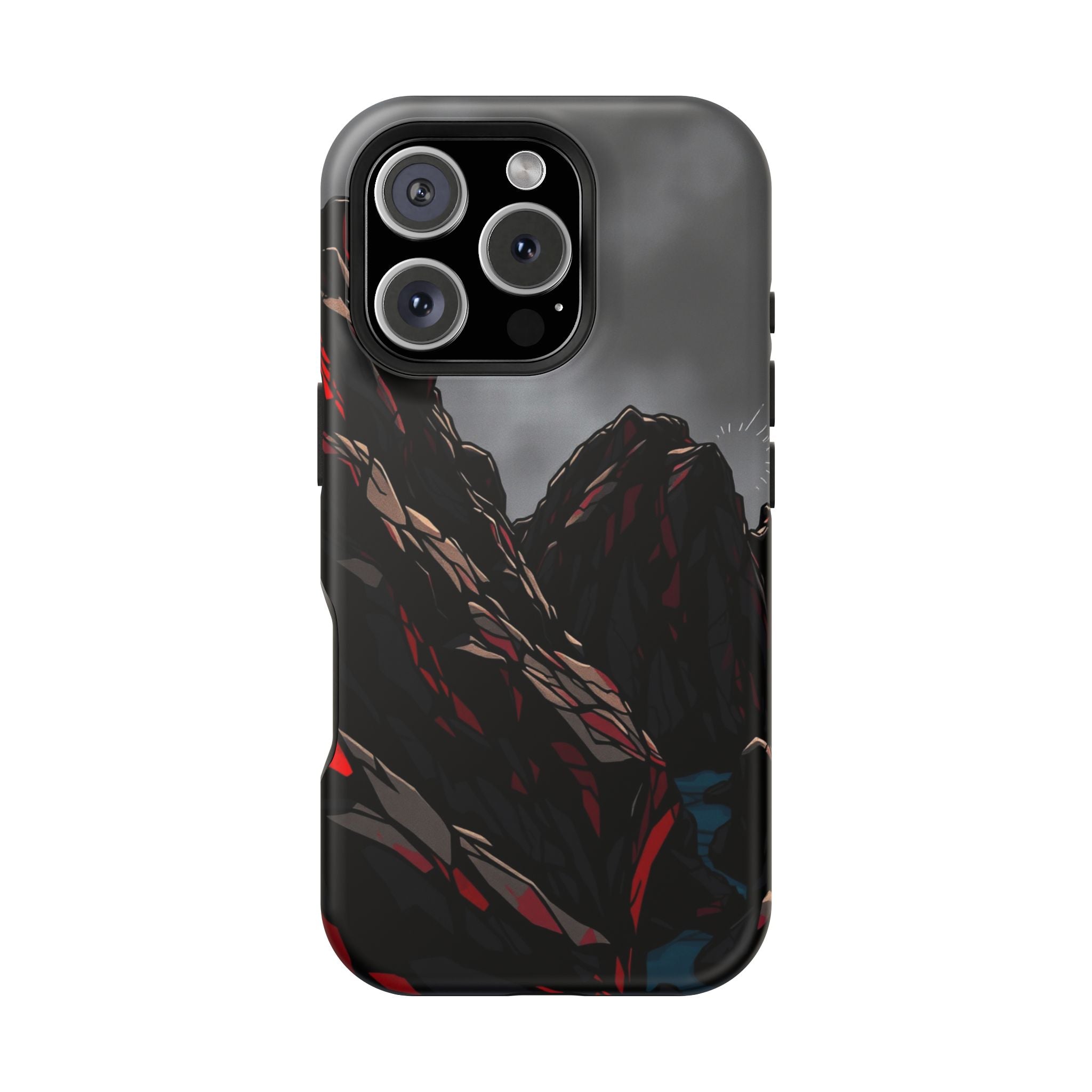 iPhone Black And Crimson Rocky Coastline Slim Everyday iPhone 11 · iPhone Case