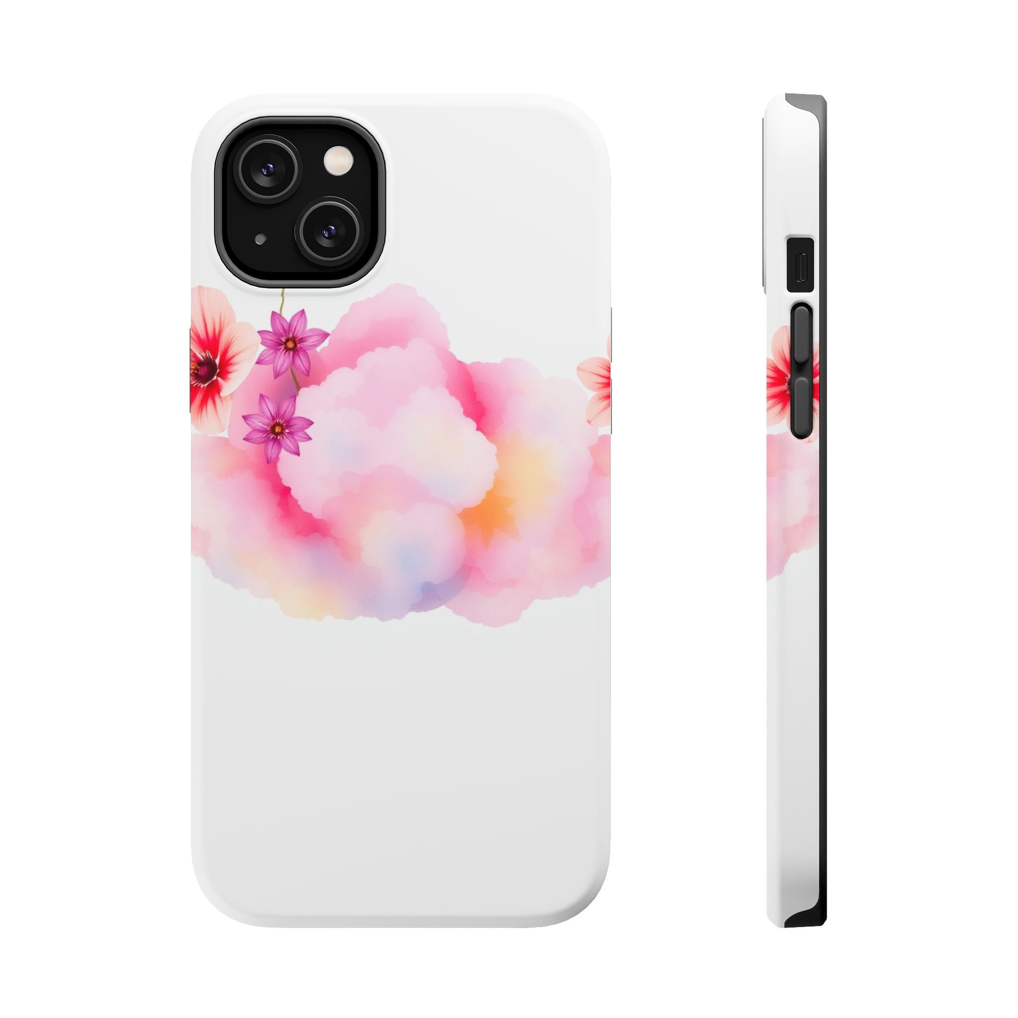 iPhone Pastel Floral Cloud Vibrant Watercolor Carry Case Slim Snap Case · iPhone
