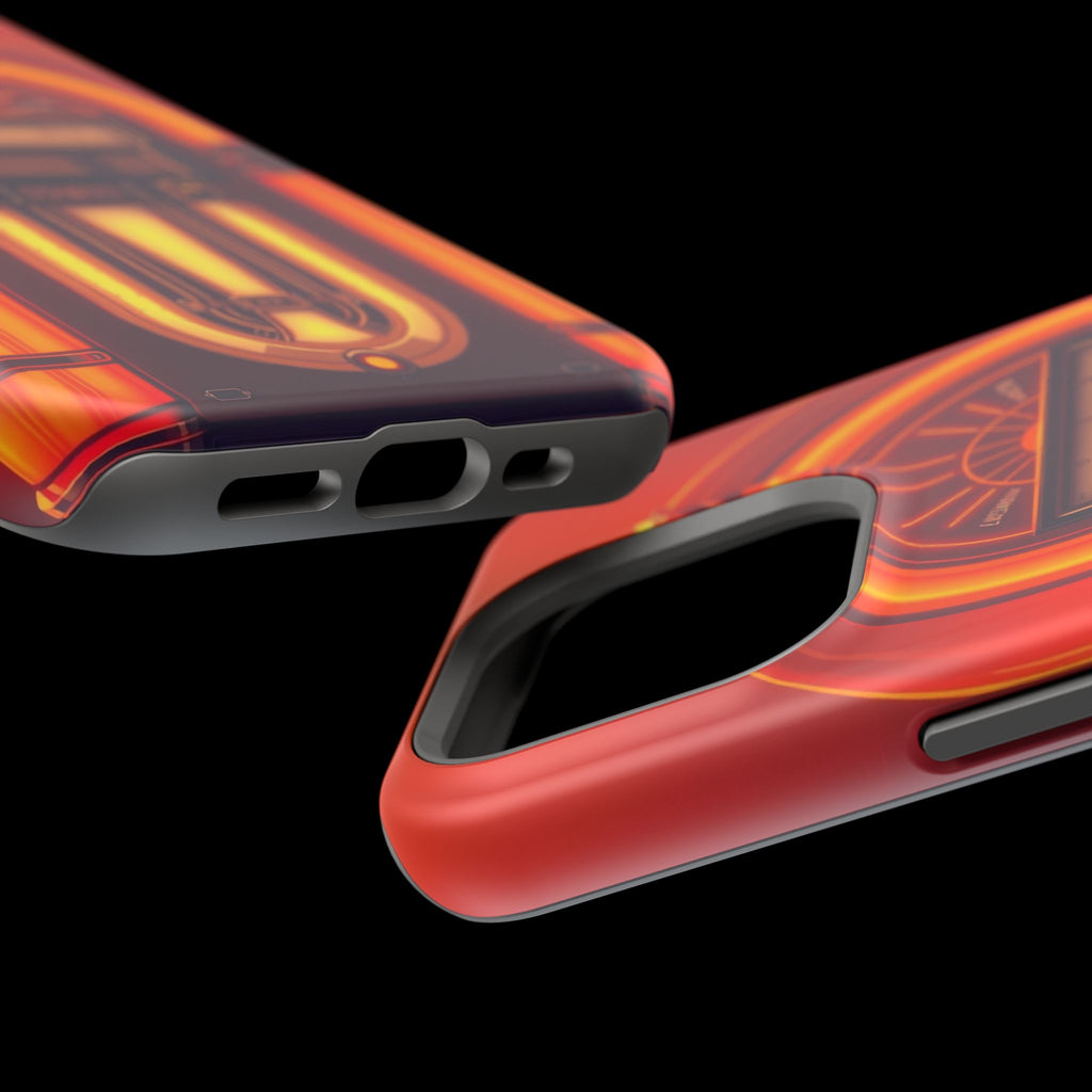 iPhone Jukebox Glow Neon Cyberpunk Bold Modern Everyday Snap Case · iPhone Case