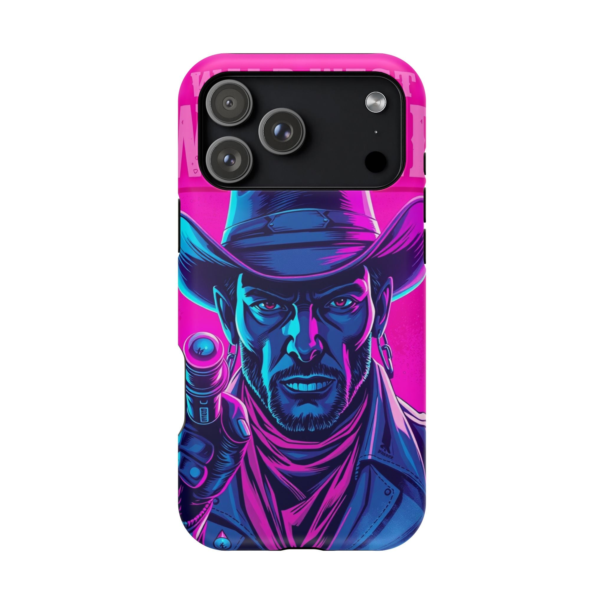 iPhone Wild West Wanted Neon Cyberpunk Slim Everyday Designer Case · iPhone Case
