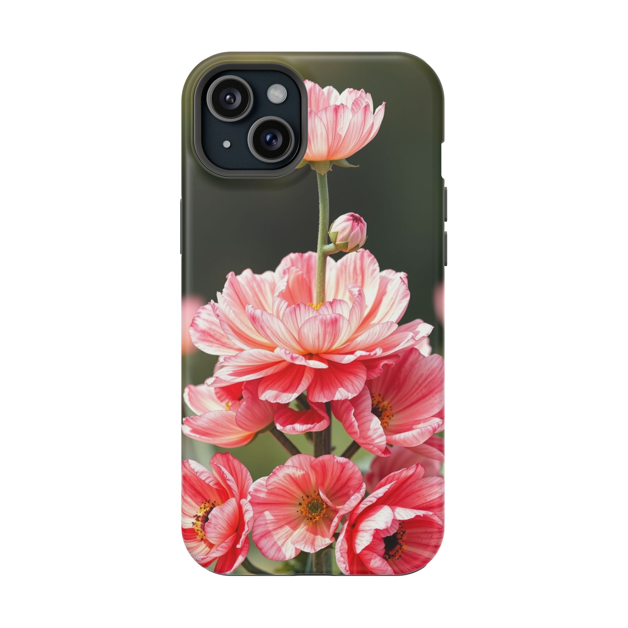 iPhone Ranunculus Stack Vibrant Watercolor Slim Snap Case · iPhone Case