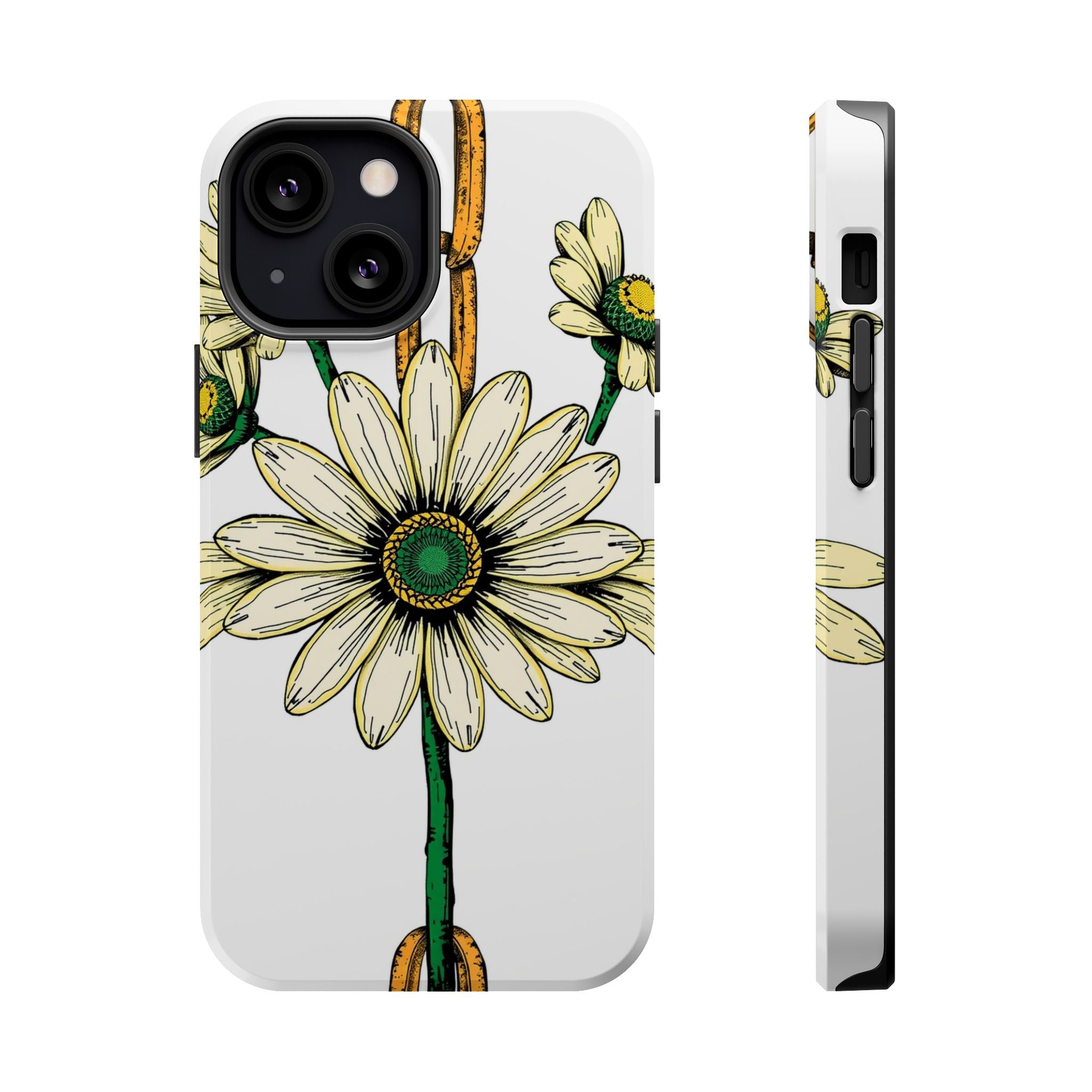 iPhone Daisy Chain Dark Gothic Ink Bold Modern Everyday Snap Case · iPhone Case