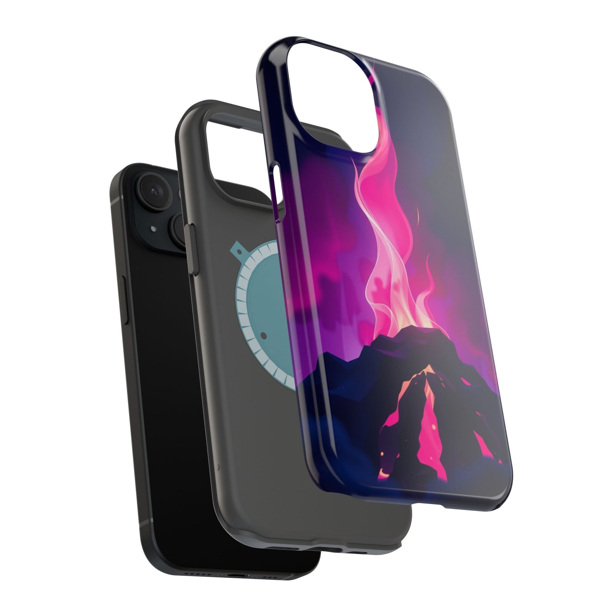 iPhone Cyan And Magenta Wildfire Glow Slim Everyday Designer Case · iPhone Case