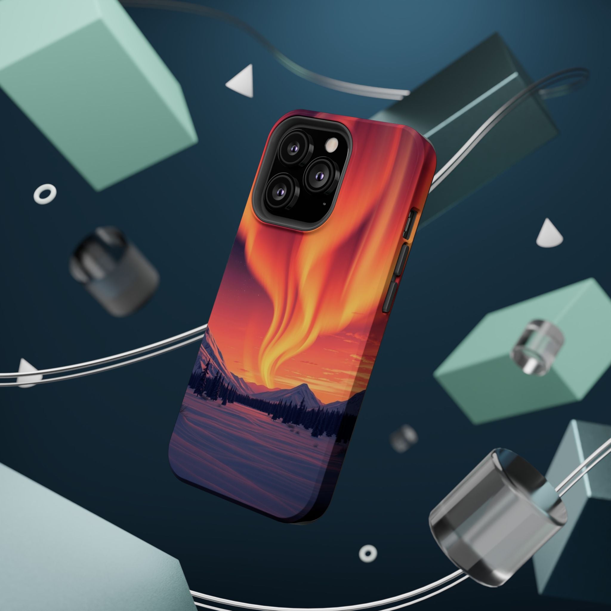 iPhone Sunset Amber And Peach Northern Lights Slim iPhone Everyday · iPhone Case