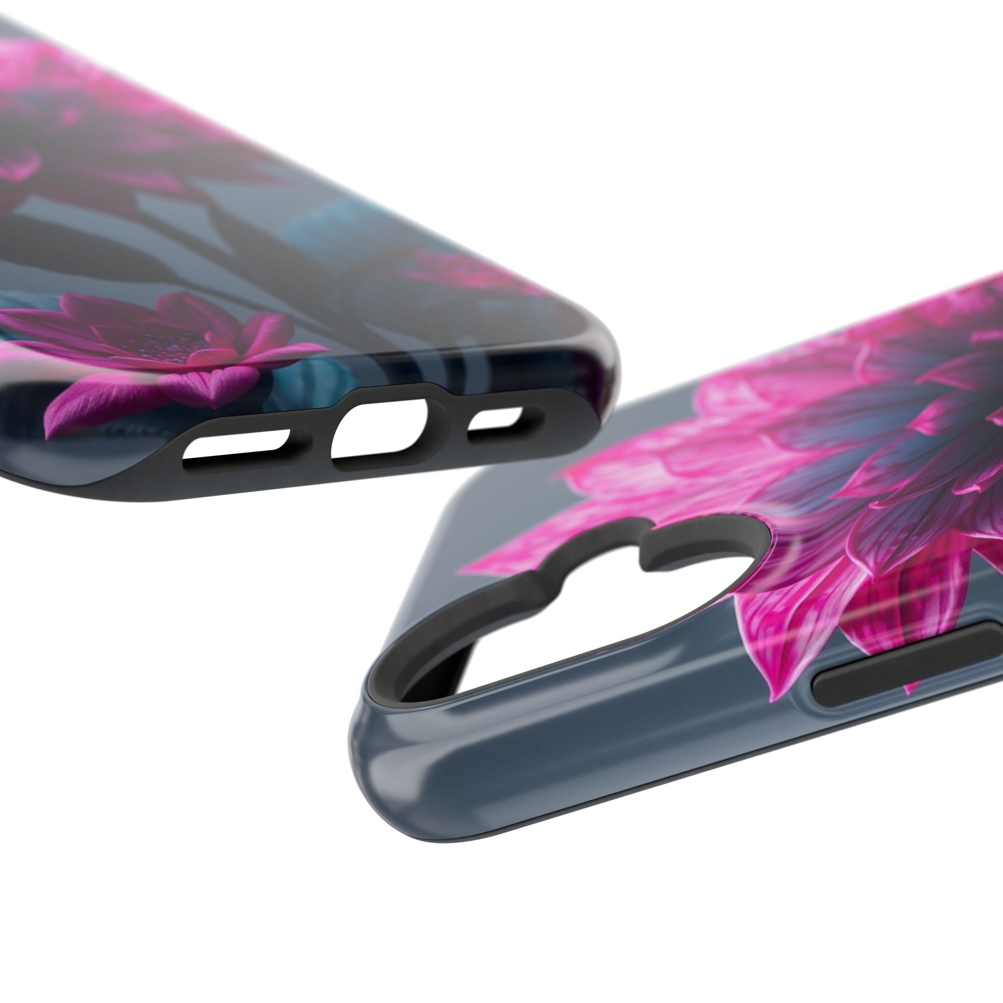 iPhone Cyan And Magenta Floral Dark Academia Slim iPhone Everyday · iPhone Case
