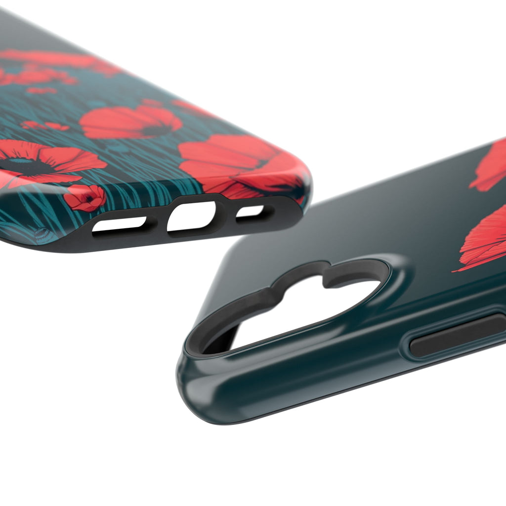 iPhone Poppy Field Dark Gothic Ink Clean Minimal Snap Cas Slim Snap Case · iPhon