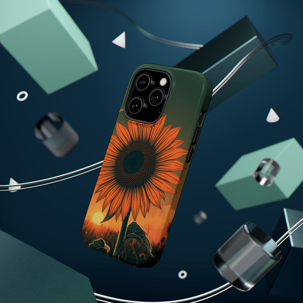 iPhone Charcoal And Copper Sunflower Prairie Slim iPhone Everyday · iPhone Case