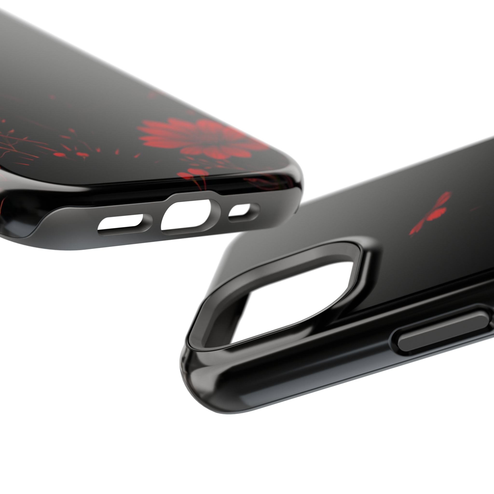 iPhone Black And Crimson Desert Flower Slim Everyday Designer Case · iPhone Case