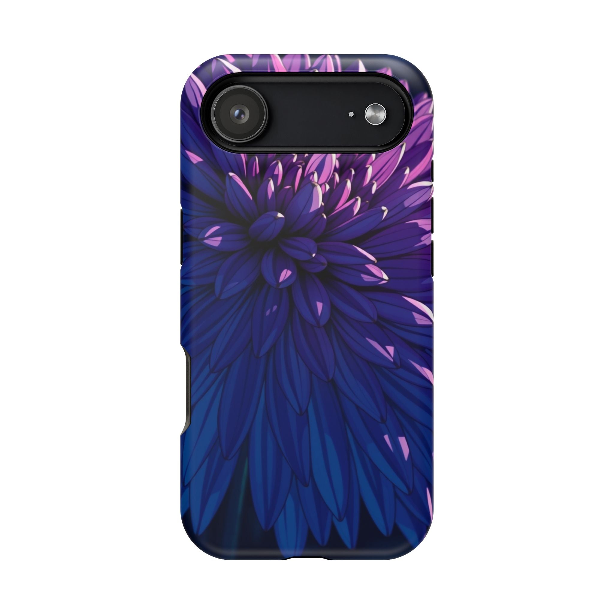iPhone Indigo And Violet Chrysanthemum Classic Soft iPhone Finish · iPhone Case