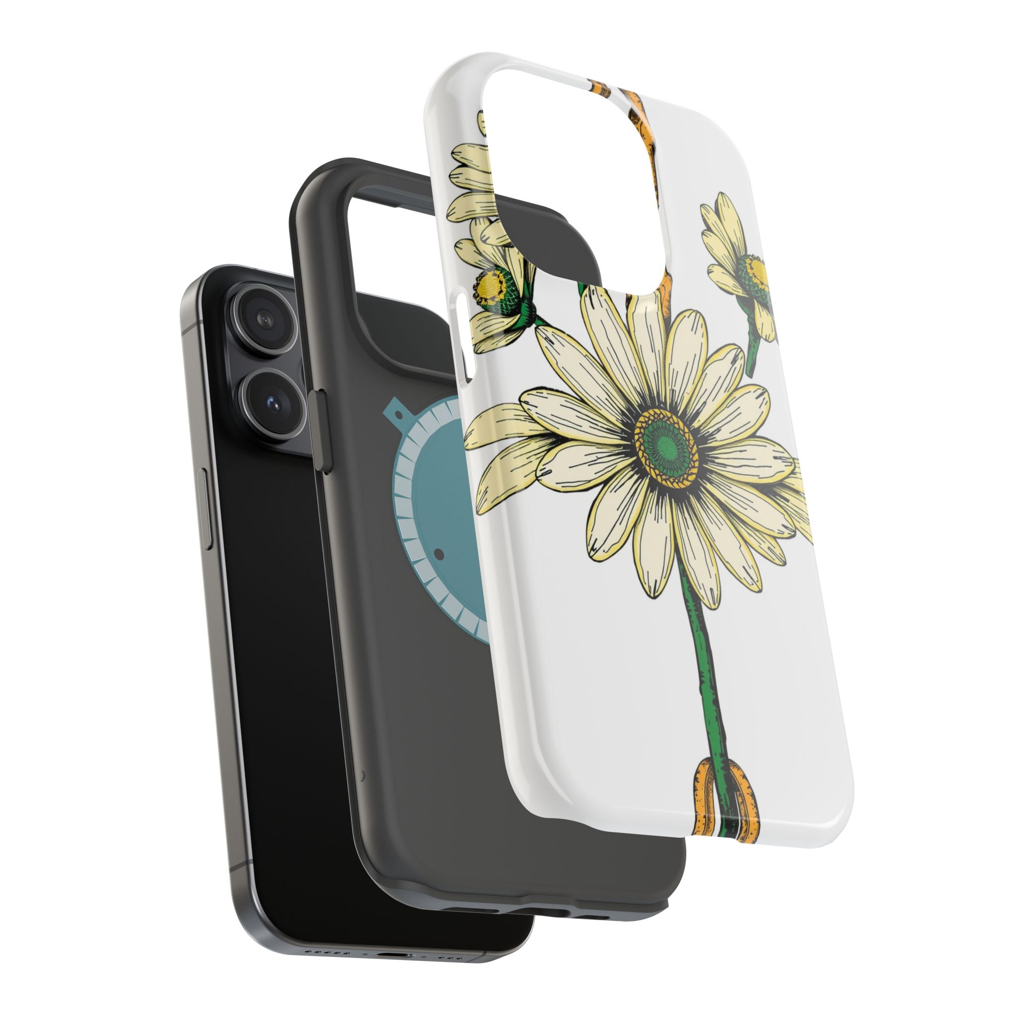 iPhone Daisy Chain Dark Gothic Ink Bold Modern Everyday Snap Case · iPhone Case