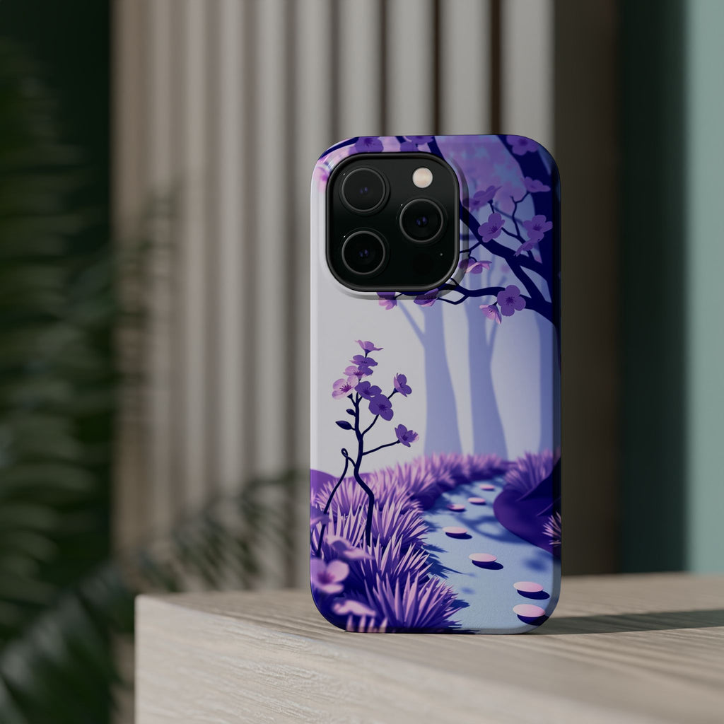 iPhone Blossom Trail Paper Cut Art Bold Modern Everyday Snap Case · iPhone Case