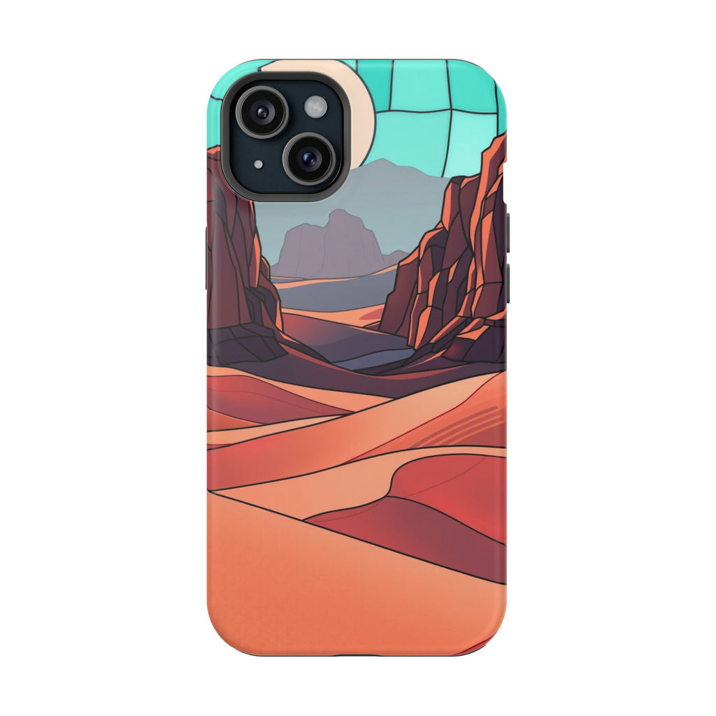 iPhone Desert Dunes Stained Glass Bold Modern Everyday Snap Case · iPhone Case