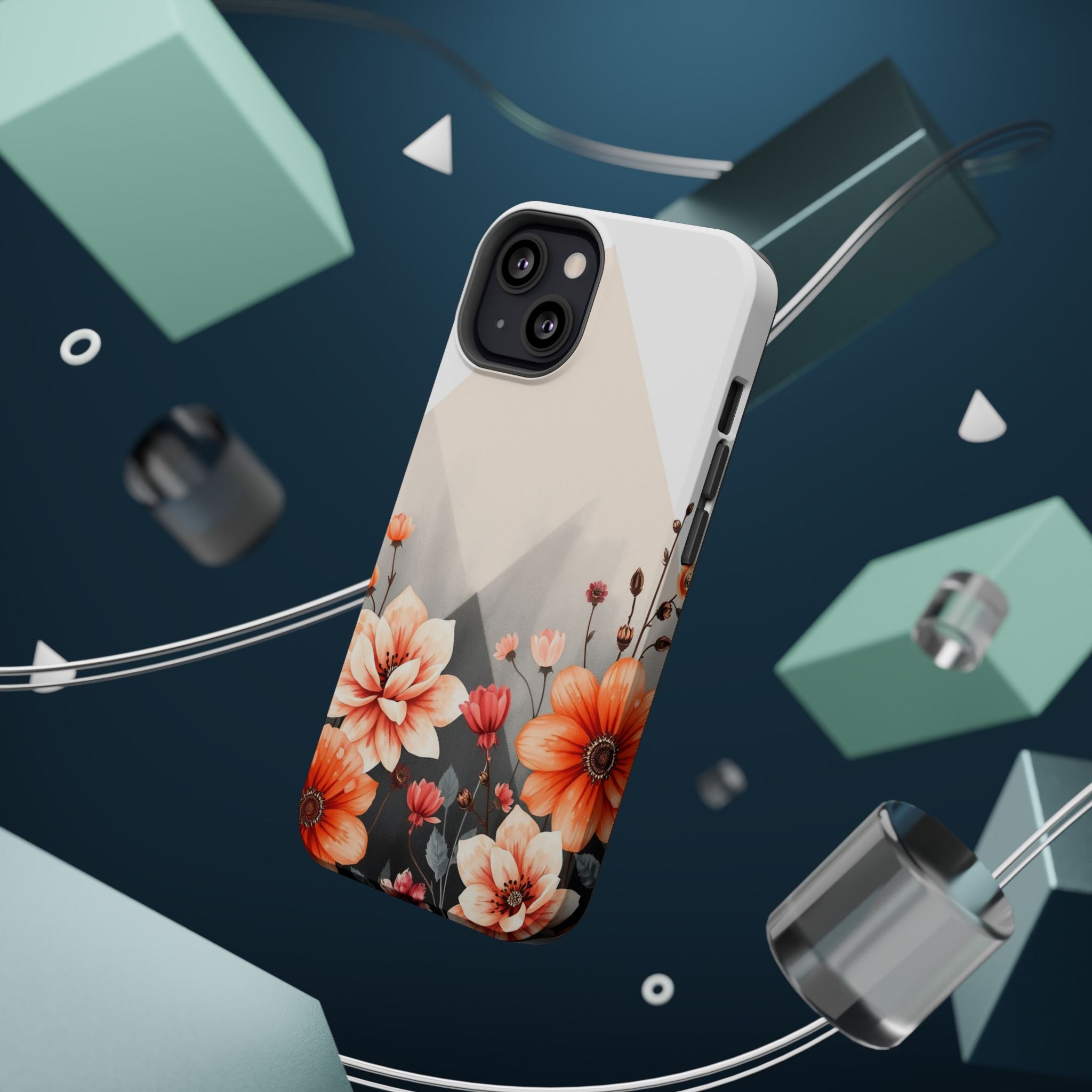 iPhone Floral Geometric Vibrant Design Slim Snap Case · iPhone Case