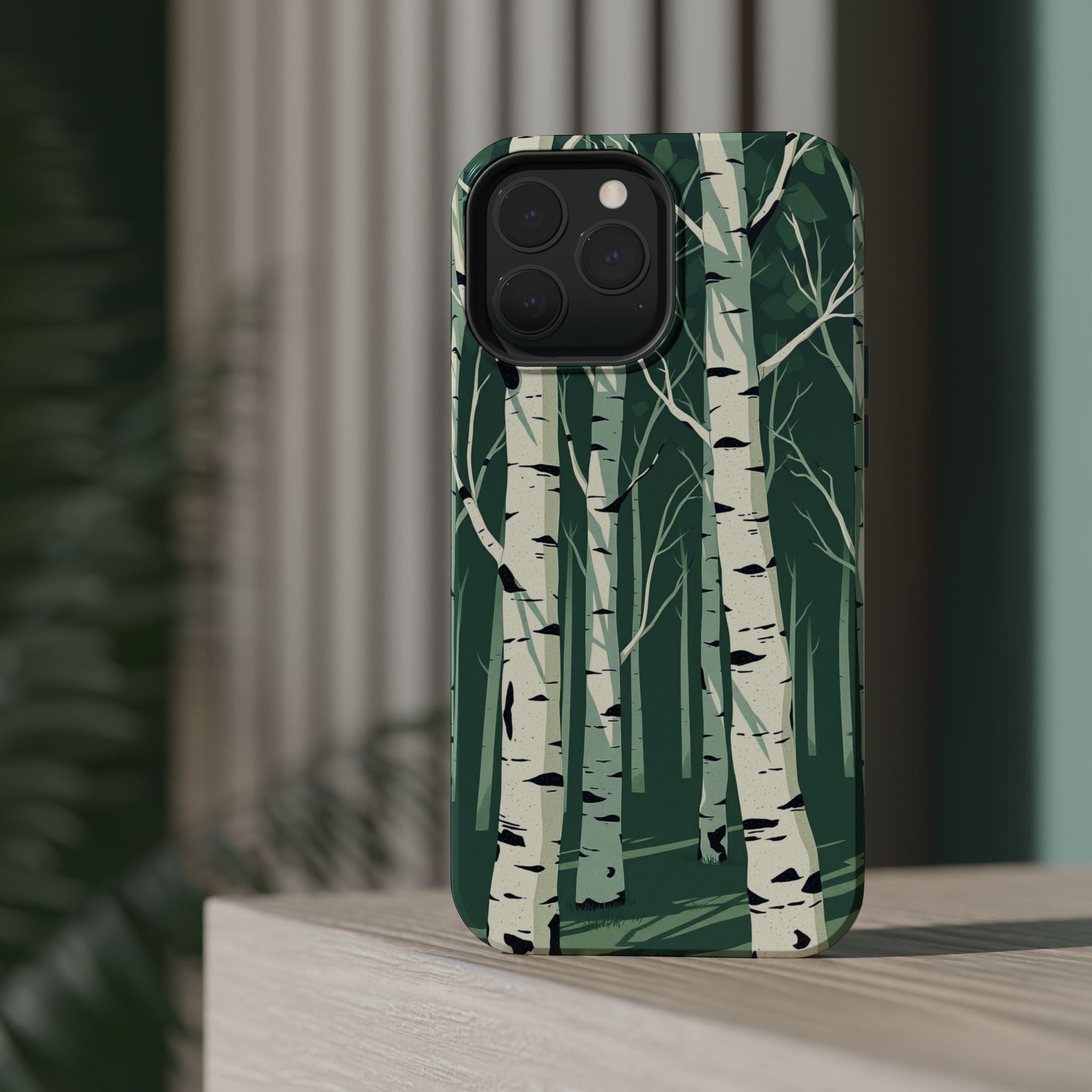 iPhone Birch Grove Abstract Geometric Slim Everyday Designer Case · iPhone Case