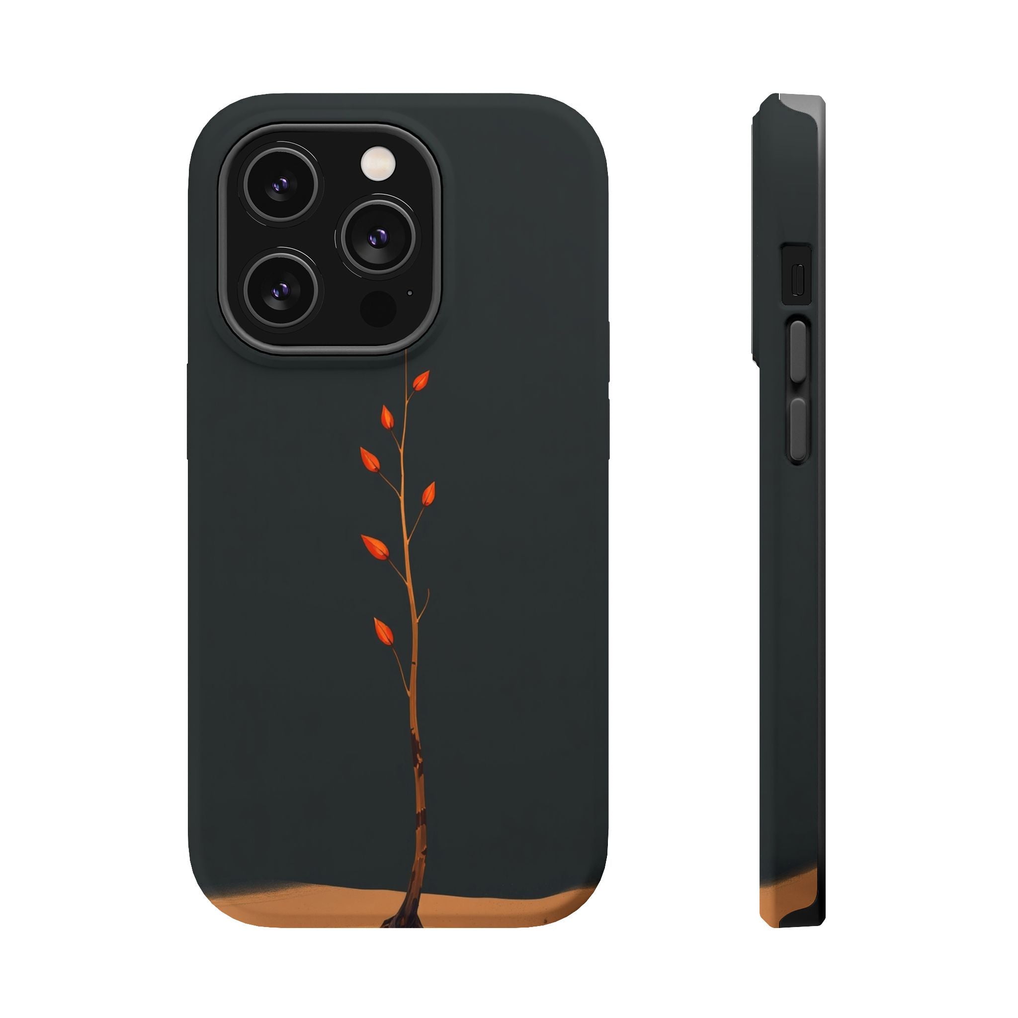 iPhone Burnt Orange And Sand Minimalist Stem Slim iPhone Everyday · iPhone Case