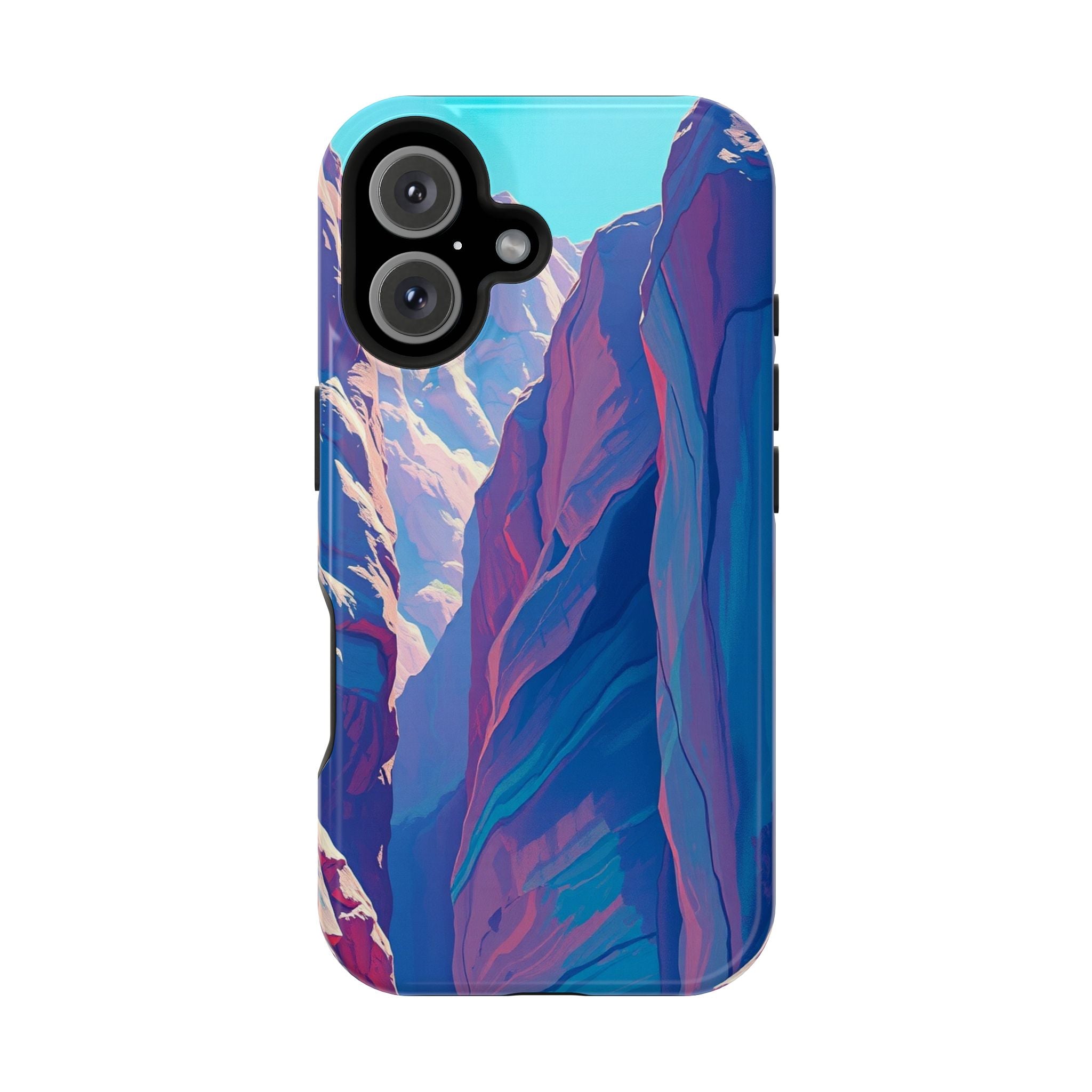 iPhone Cyan And Magenta Canyon Wall Slim Everyday Designer Case · iPhone Case