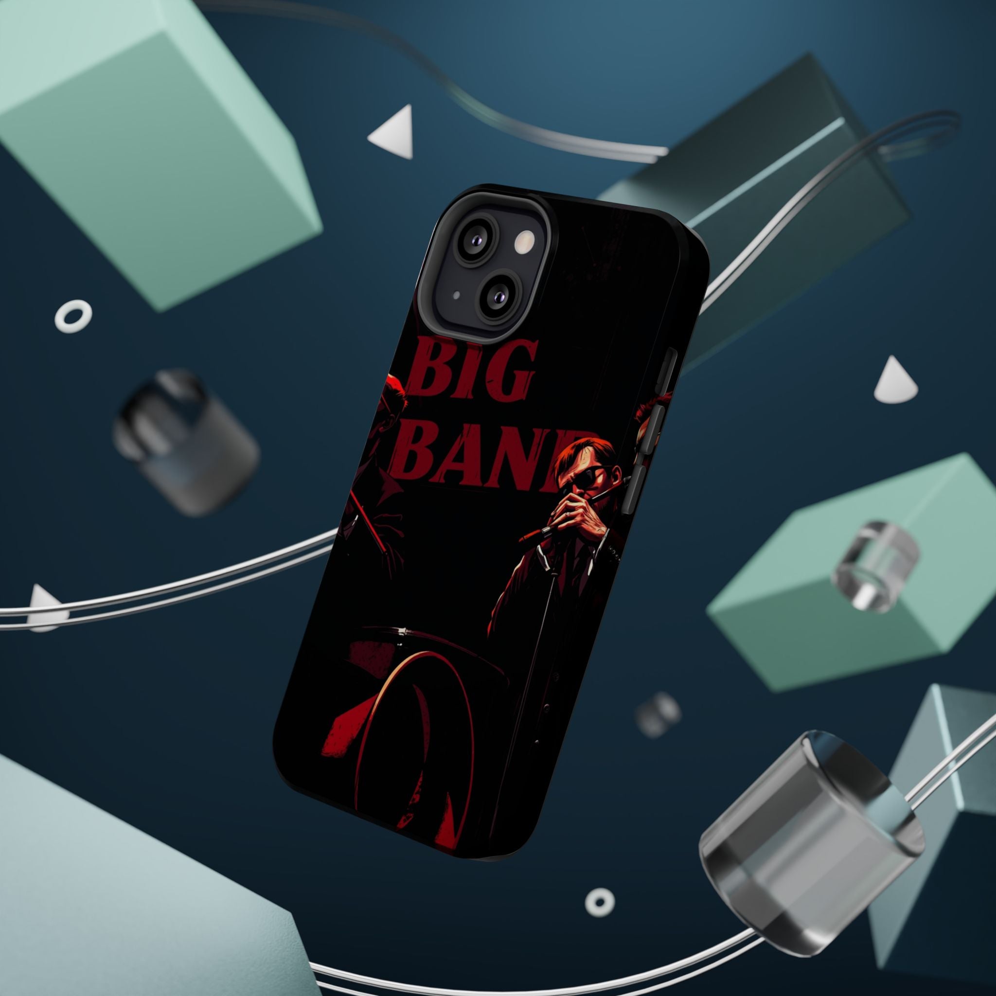 iPhone Black And Crimson Big Band Era Slim Everyday Designer Case · iPhone Case