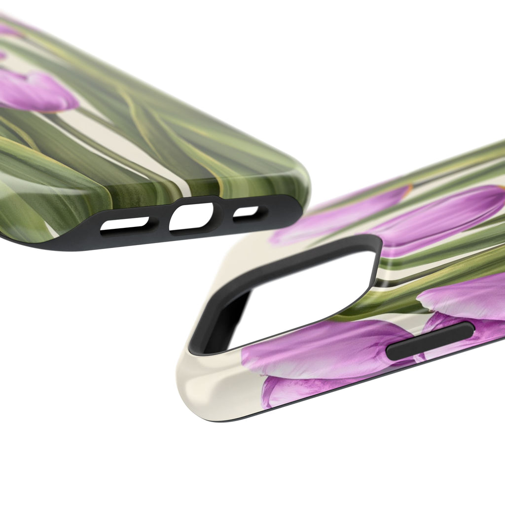 iPhone Tulip Row Electric Art 14 Bold Modern Everyday Snap Case · iPhone Case