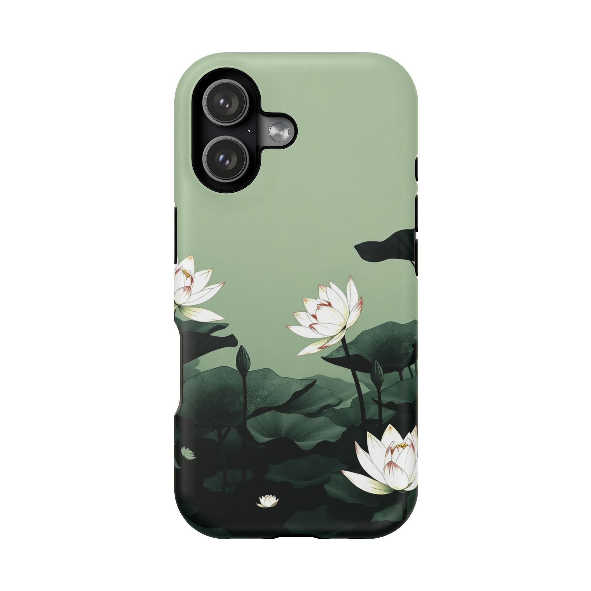iPhone Sage And Ivory Lotus Pond Bold Modern Everyday Snap Case · iPhone Case