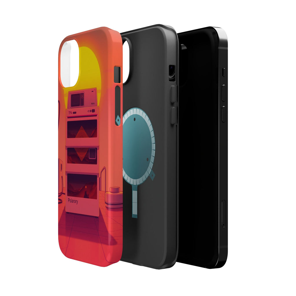 iPhone Polaroid Stack Memory Neon Cyberpunk Slim Everyday Designer Case · iPhone