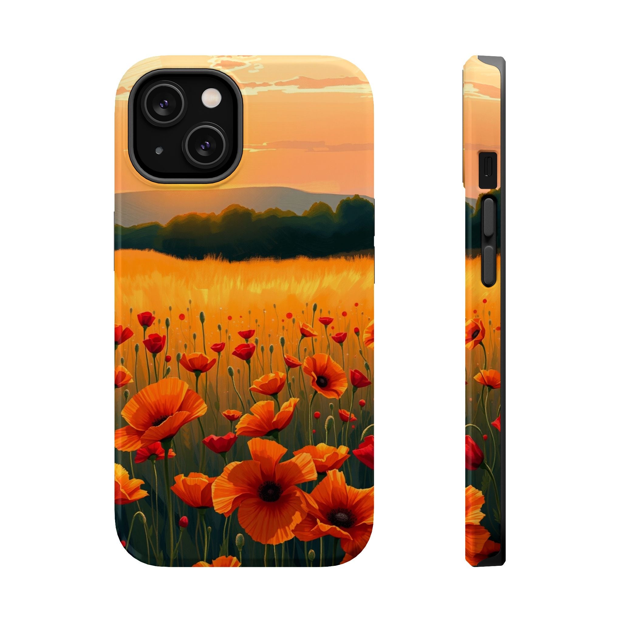iPhone Poppy Field Cinematic Art Bold Modern Everyday Snap Case · iPhone Case