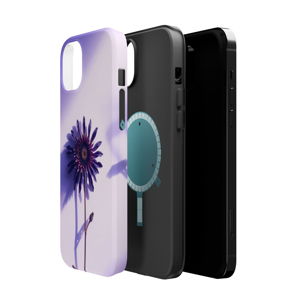 iPhone Indigo And Violet Dried Flower Flat Lay Soft iPhone Finish · iPhone Case