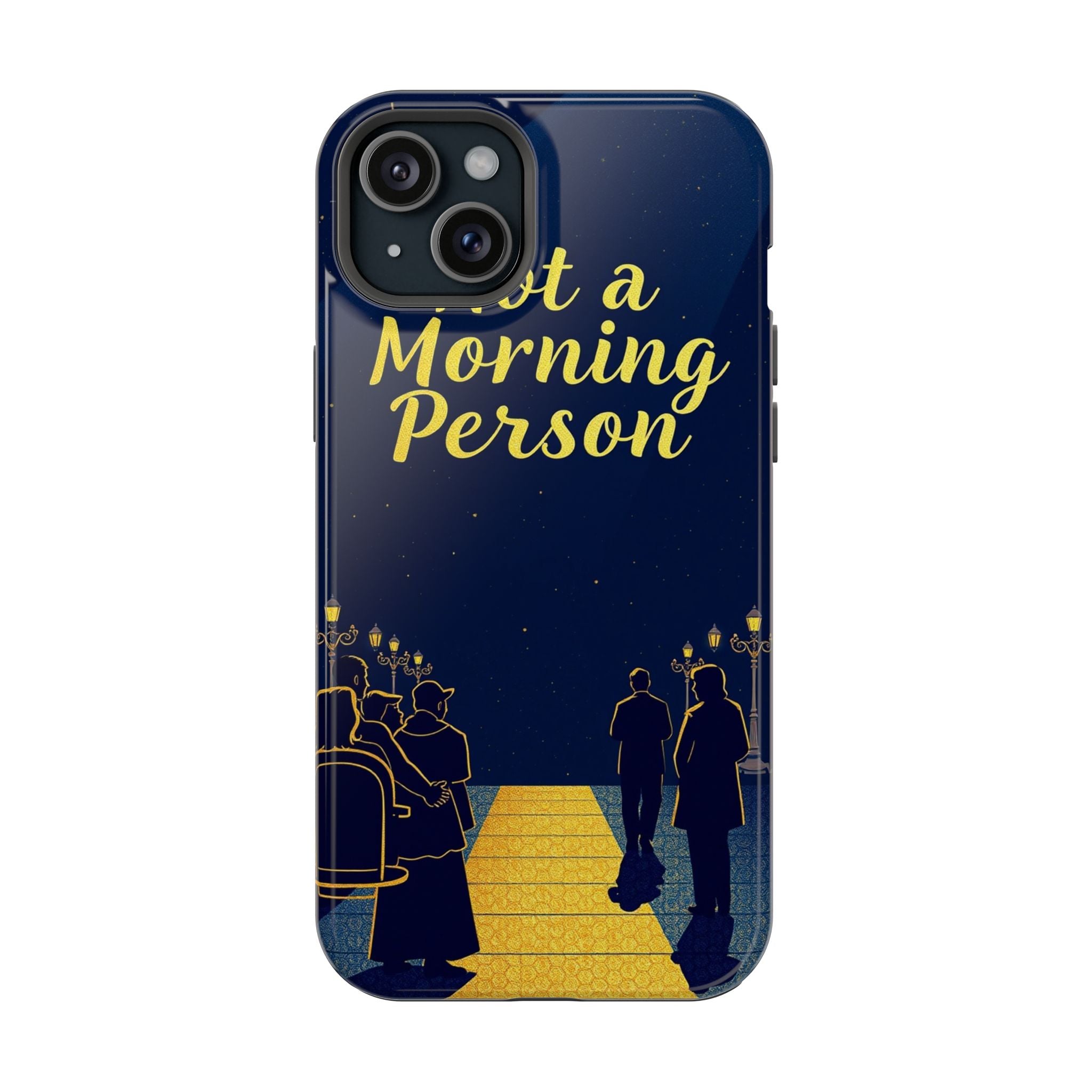 iPhone Midnight Blue And Silver Not a Morning Person Slim Snap Case · iPhone Cas