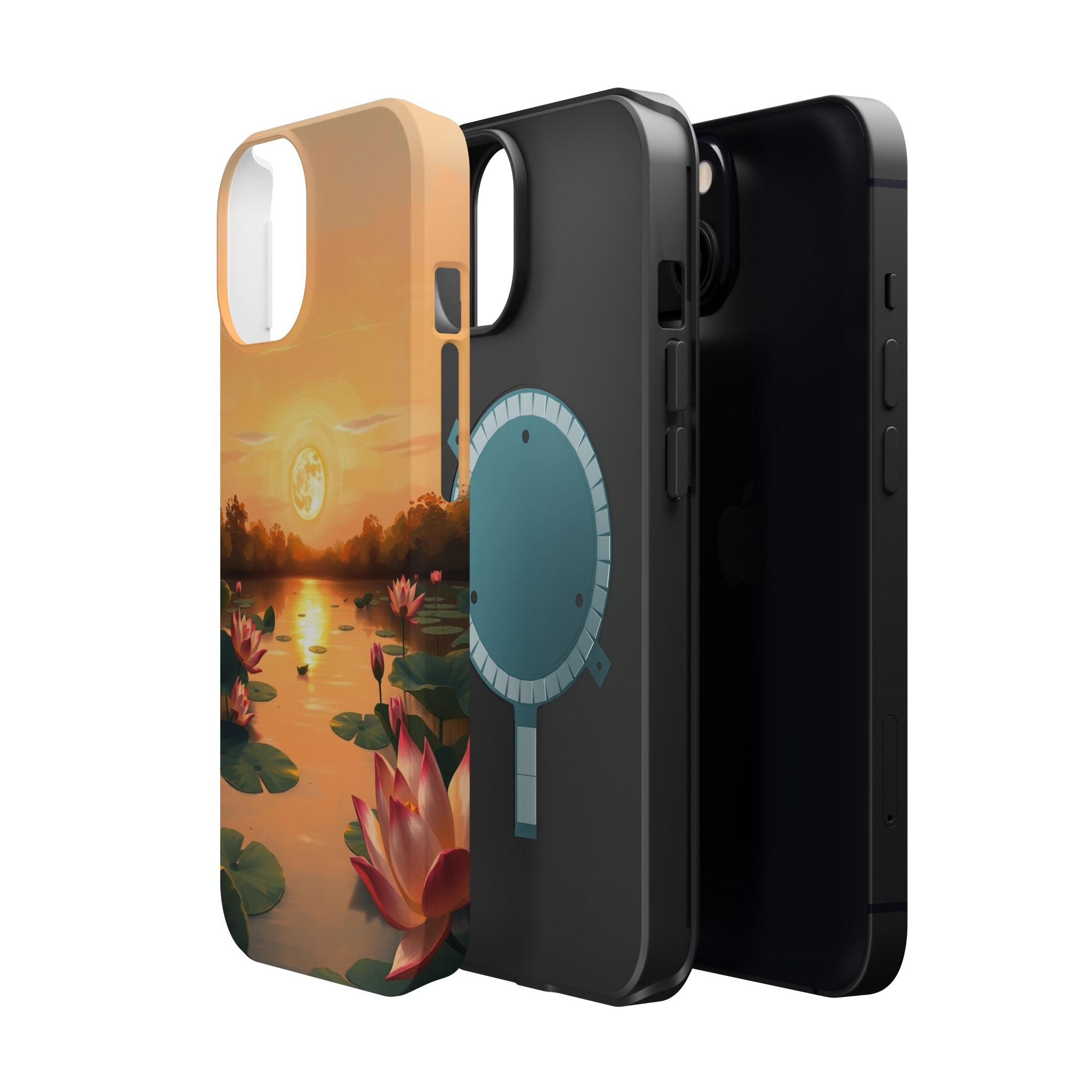 iPhone Lotus Pond Oil Painting Impressionist Slim iPhone Everyday · iPhone Case