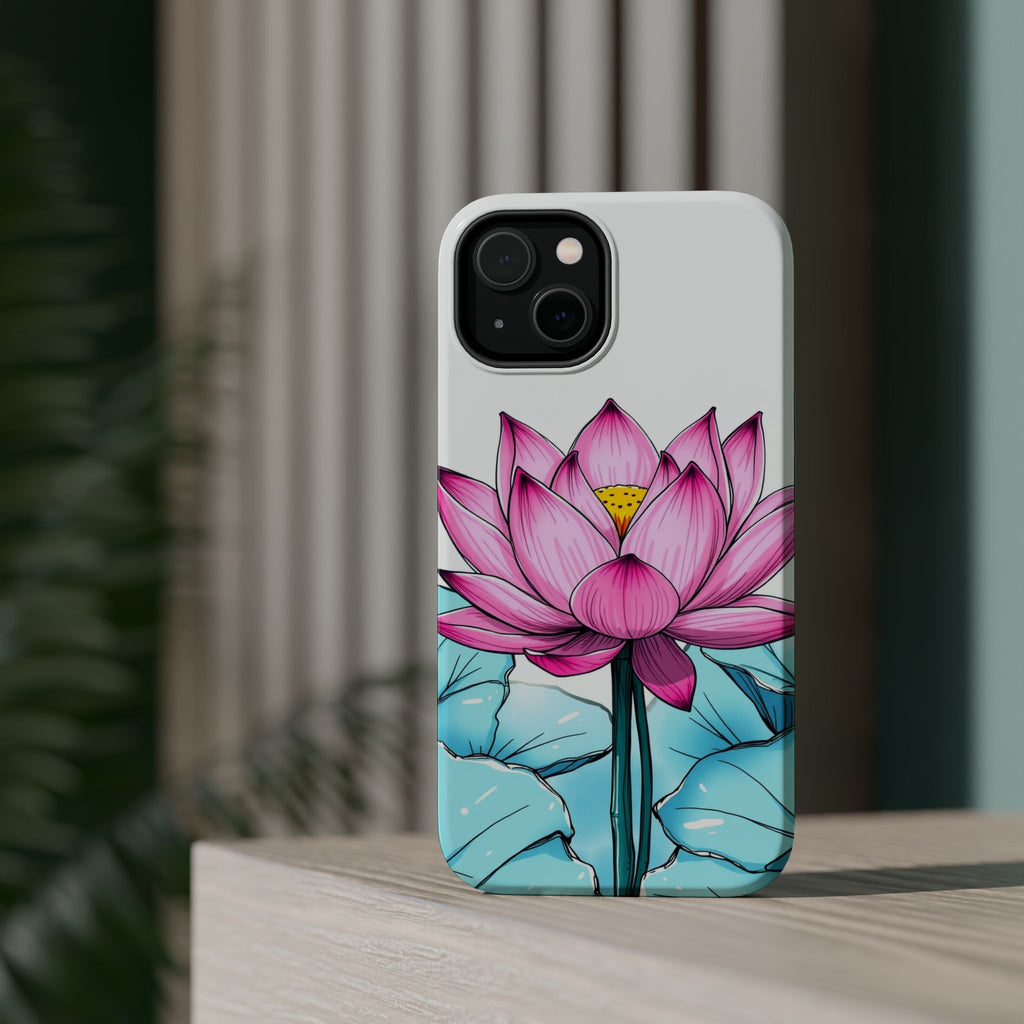 iPhone Vibrant Lotus Pond Design Bold Modern Everyday Snap Case · iPhone Case