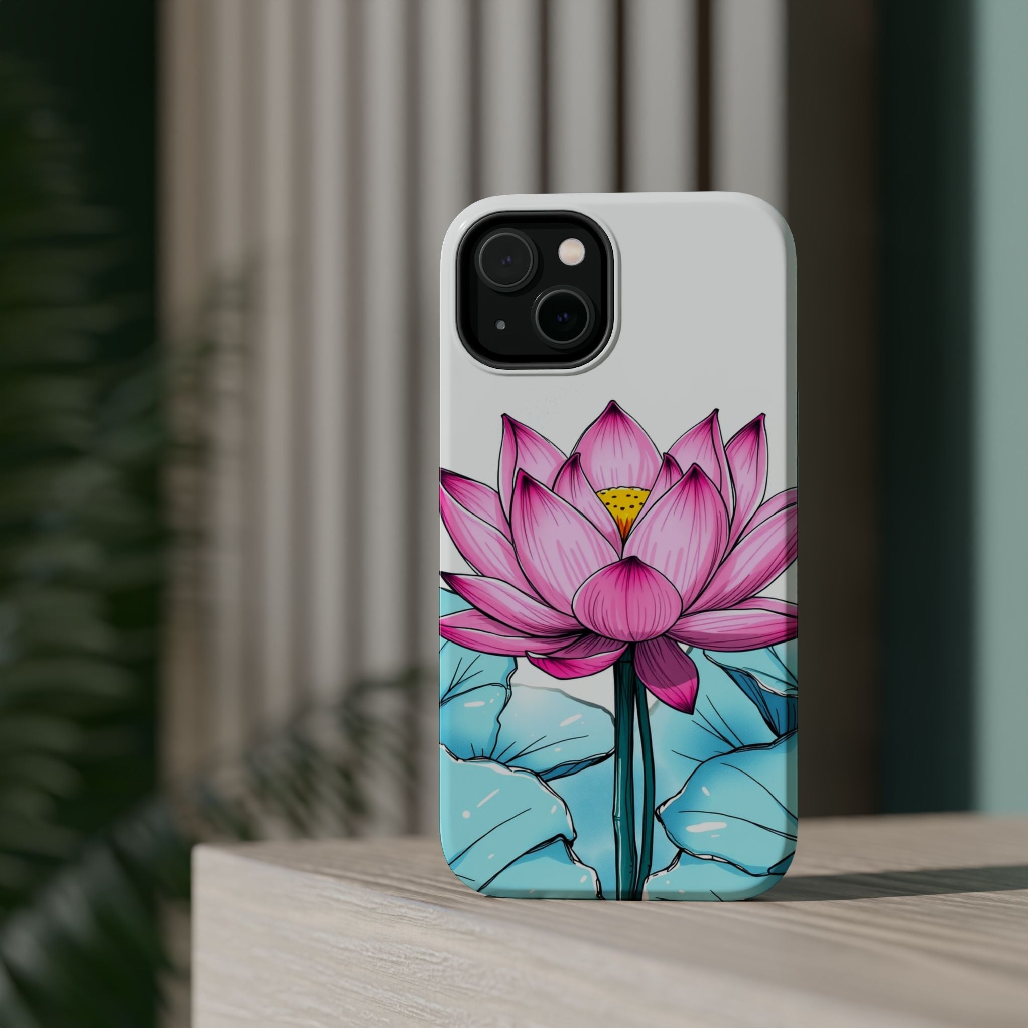 iPhone Vibrant Lotus Pond Design Bold Modern Everyday Snap Case · iPhone Case