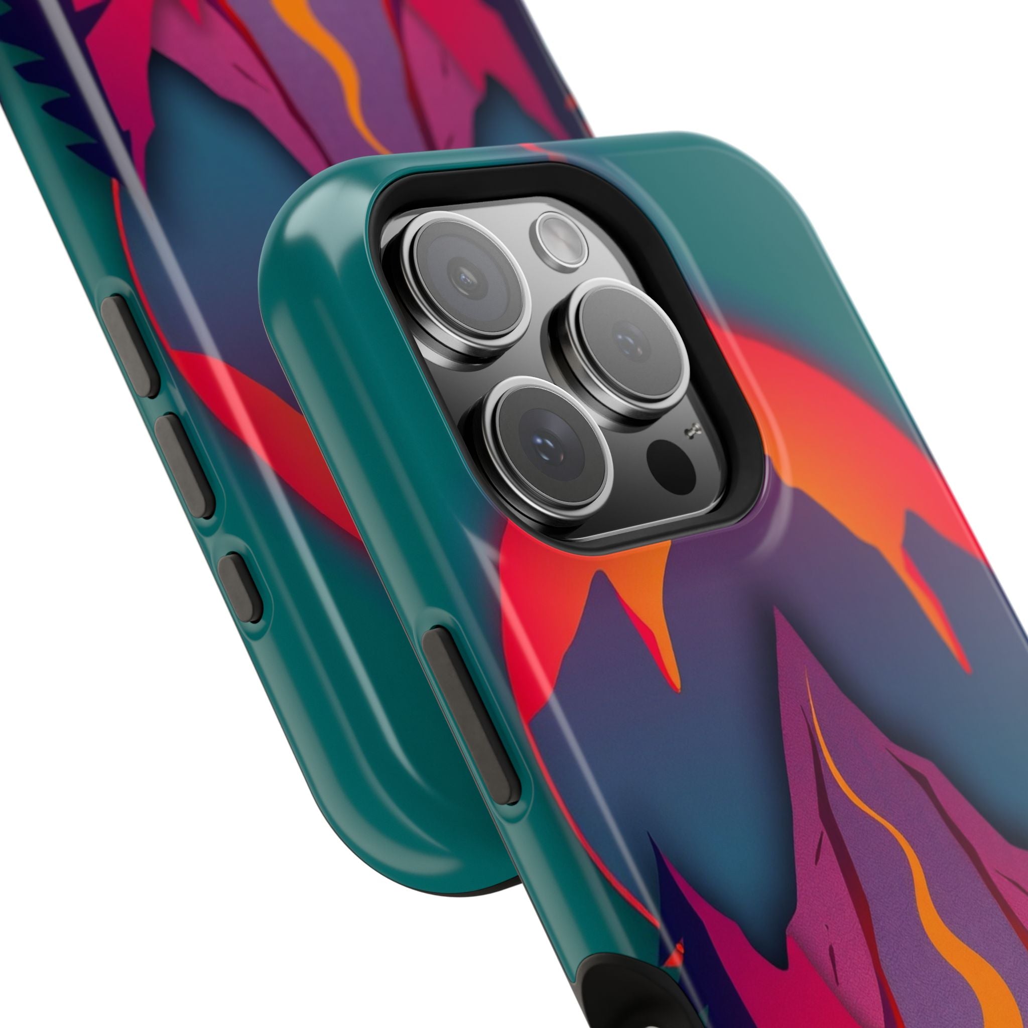 iPhone Cyan And Magenta Wildfire Glow Slim Everyday iPhone 12 Designer · iPhone