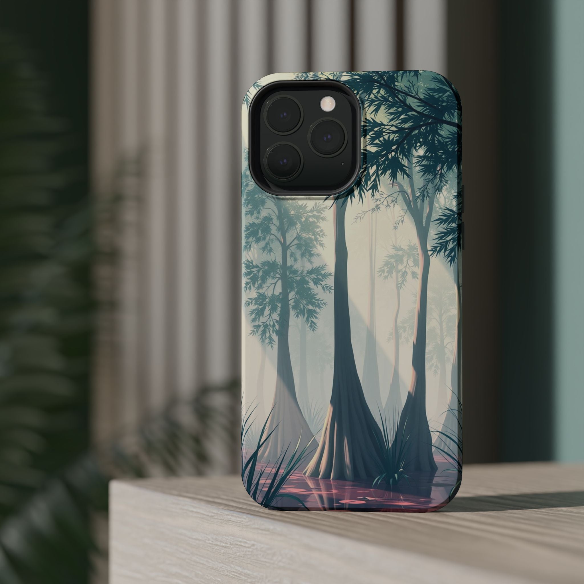 iPhone Mint And Blush Cypress Swamp Slim Everyday Designer Case · iPhone Case