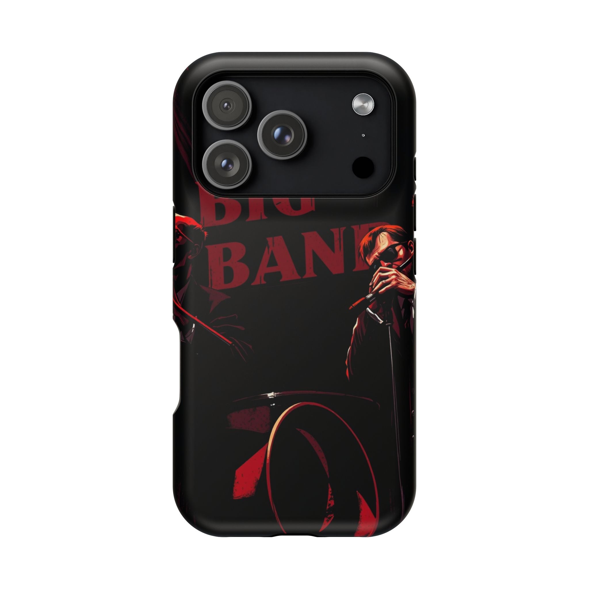 iPhone Black And Crimson Big Band Era Slim Everyday Designer Case · iPhone Case