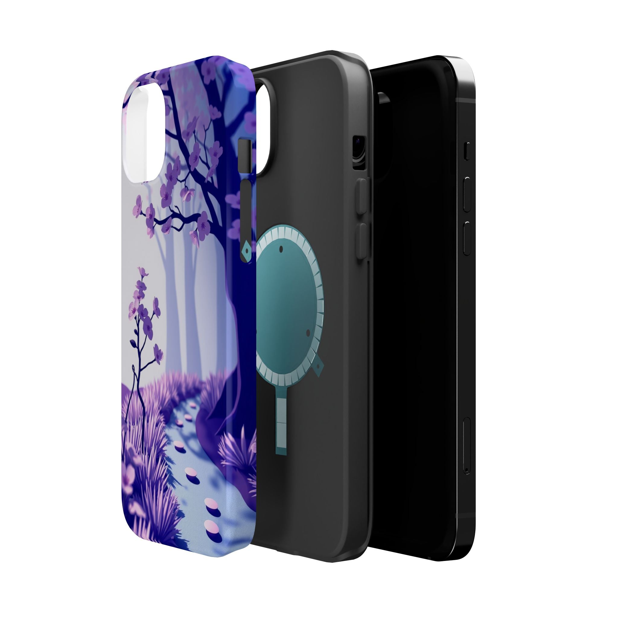 iPhone Blossom Trail Paper Cut Art Bold Modern Everyday Snap Case · iPhone Case