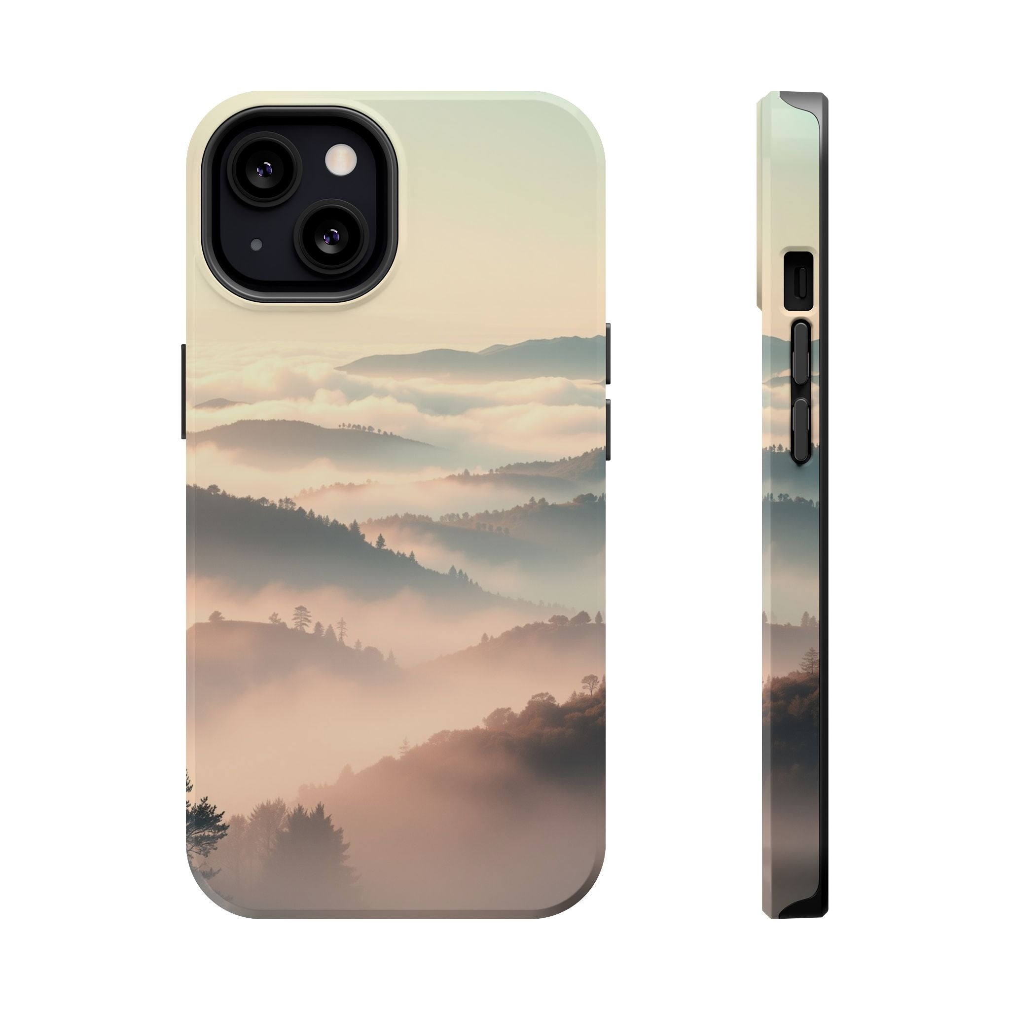 iPhone Mint And Blush Fog Rolling Over Hills Slim iPhone Everyday · iPhone Case