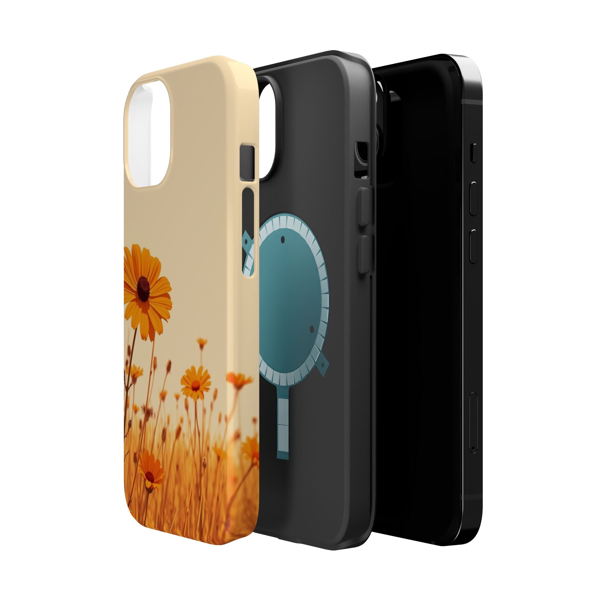 iPhone Wildflower Field Minimalist Line Art Slim Everyday Designer Case · iPhone