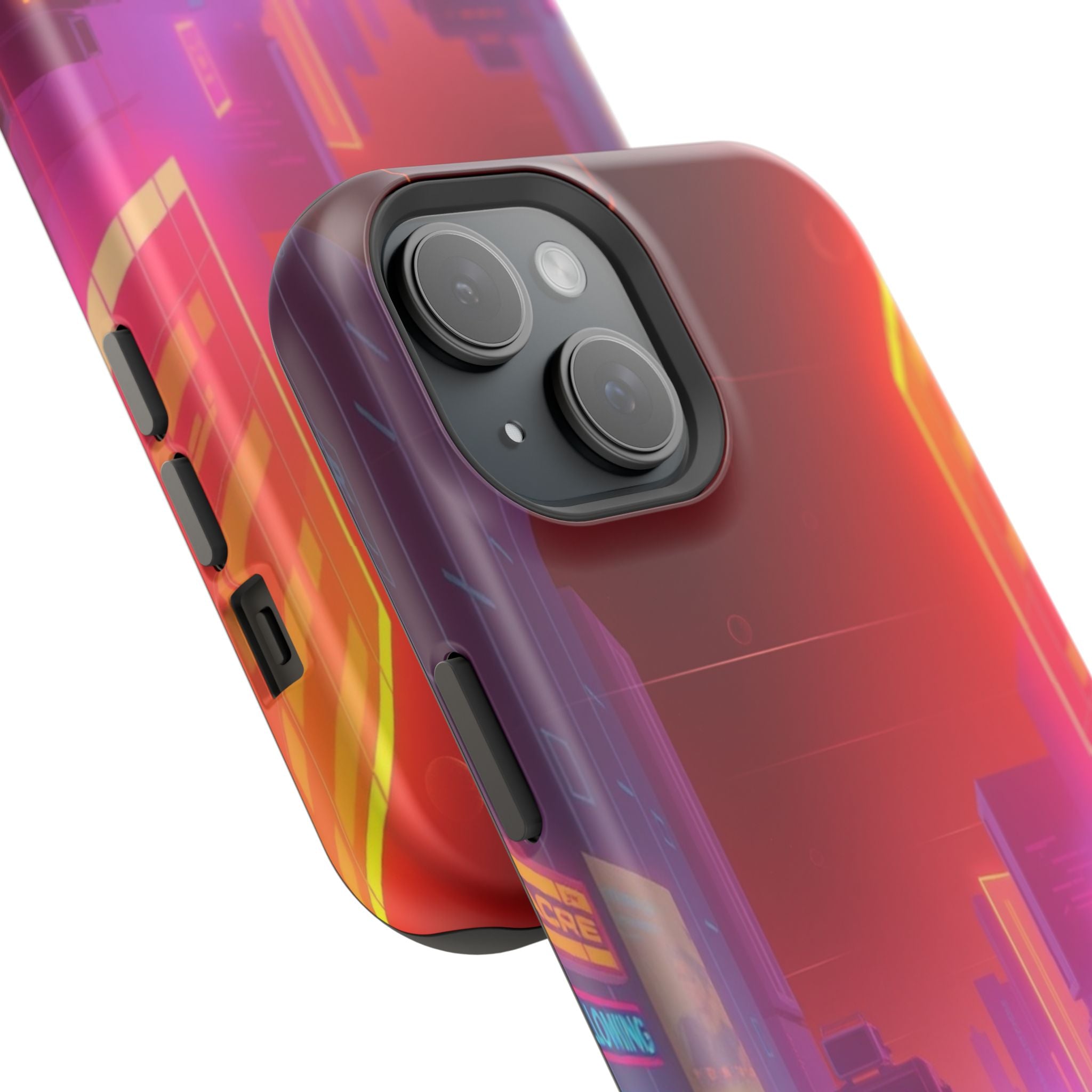 iPhone Dreamy 80s Grid Synthwave Design Slim Everyday Designer Case · iPhone Cas