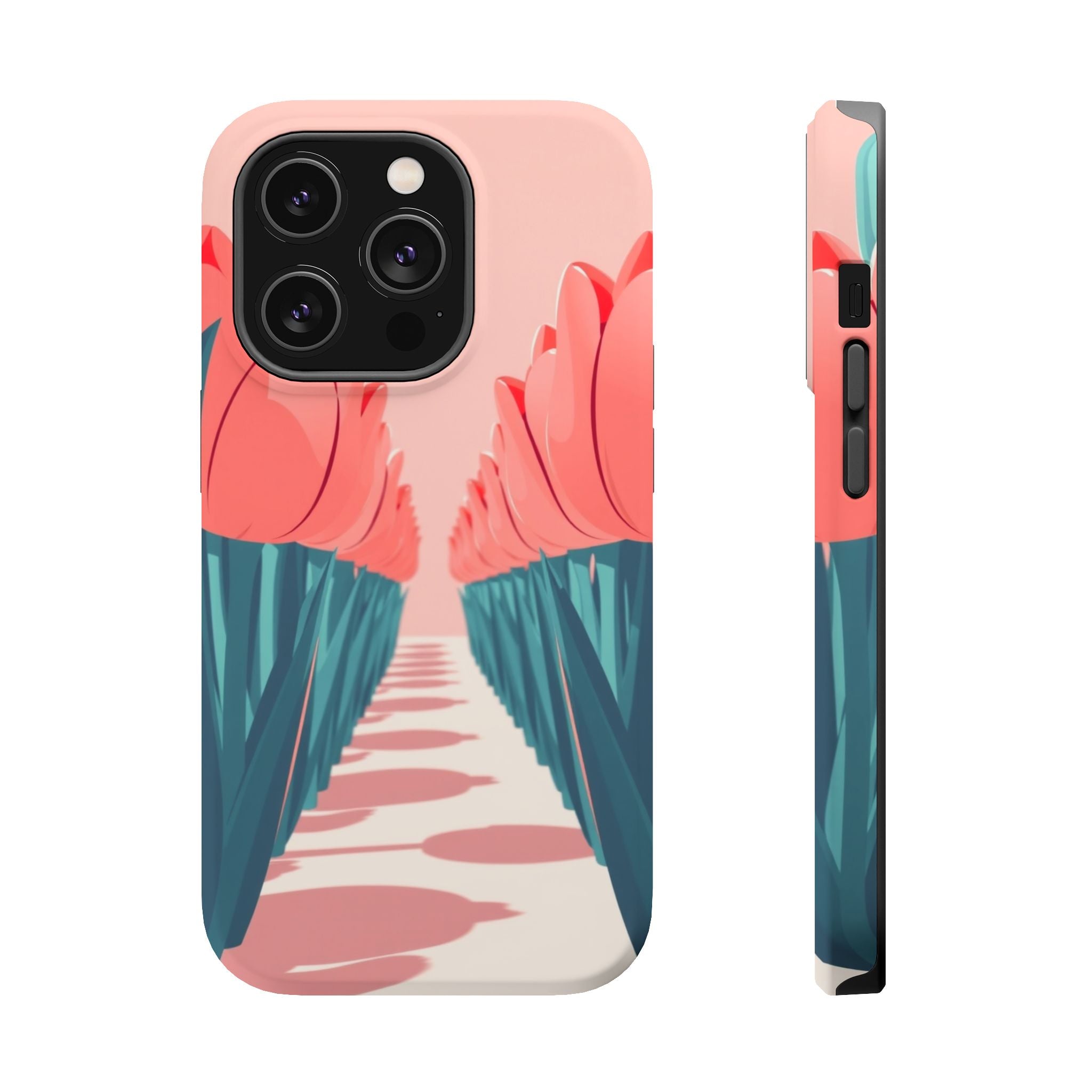 iPhone Tulip Row Pastel Kawaii Slim Everyday Designer Case · iPhone Case