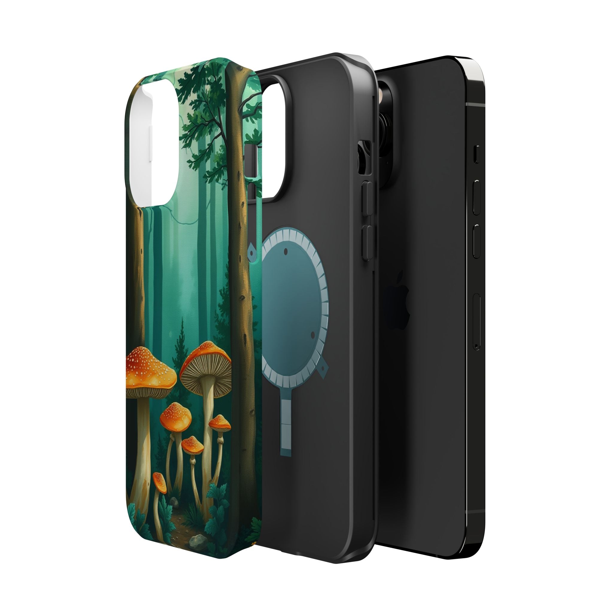 iPhone Mushroom Forest Oil Painting Impressionist iPhone Clean Minimal · iPhone
